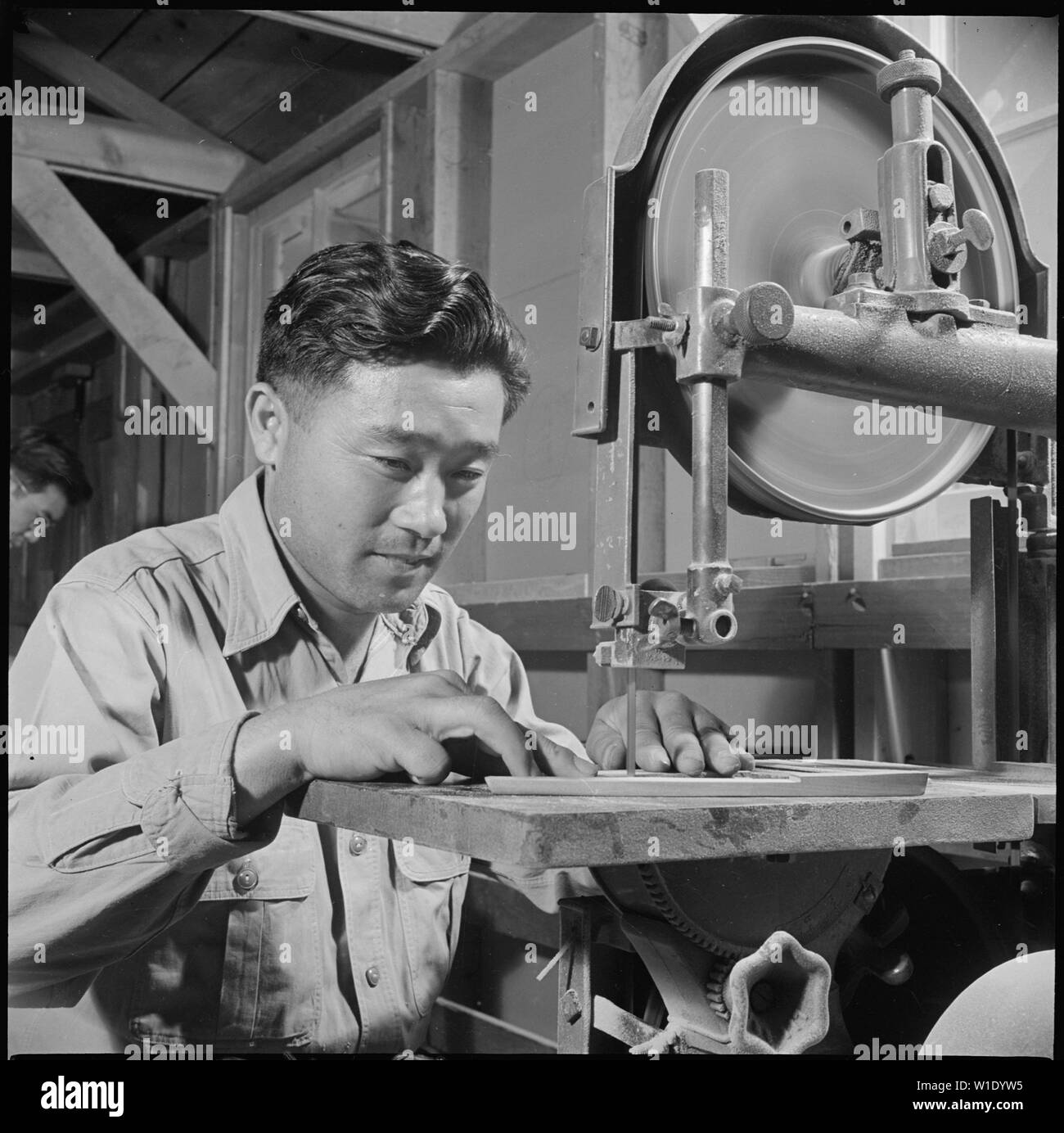 Gila River Relocation Center, Rivers, Arizona. Fred Umade, former grape