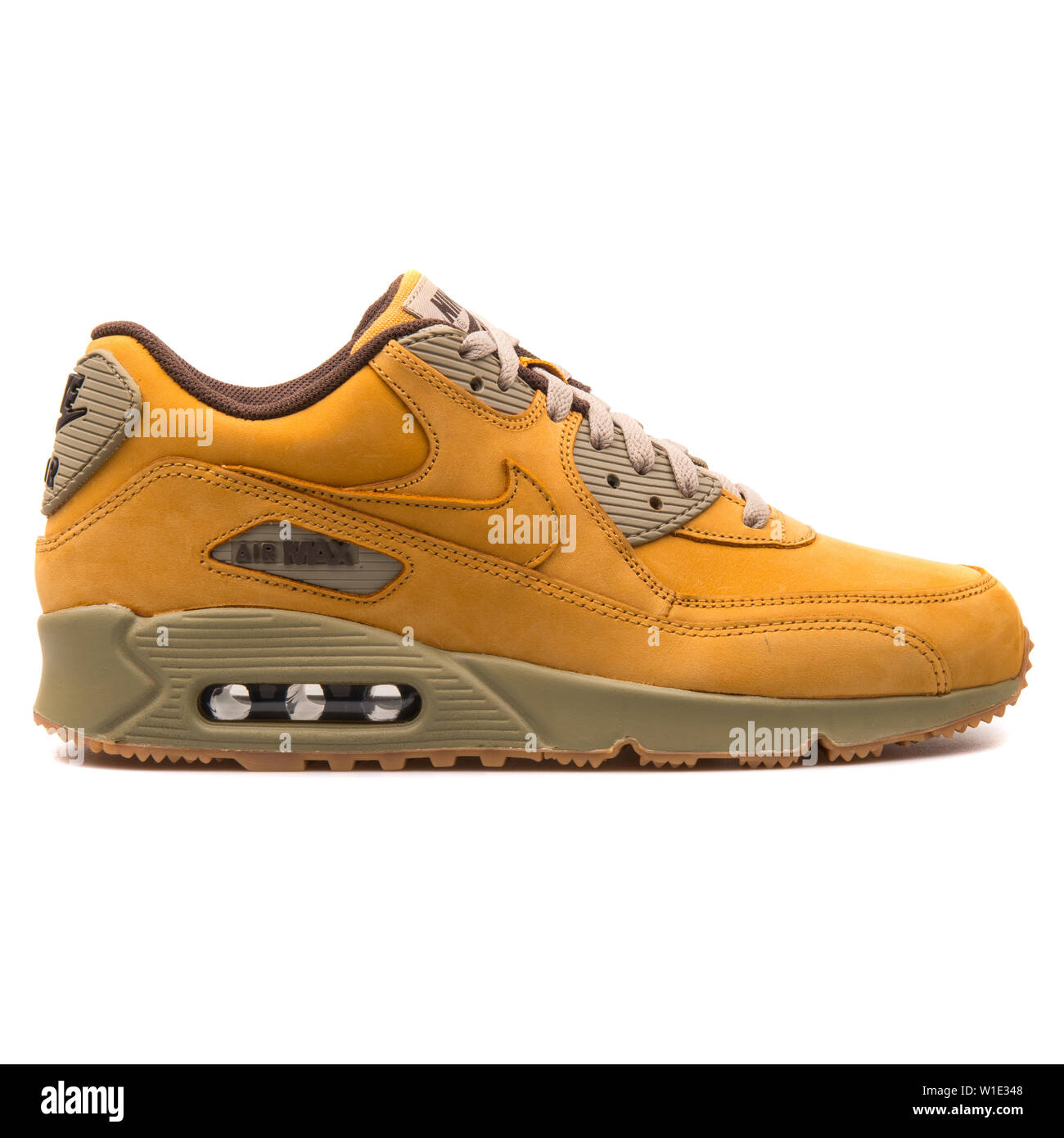 VIENNA, AUSTRIA - AUGUST 25, 2017: Nike Air Max 90 Winter Premium brown  sneaker on white background Stock Photo - Alamy