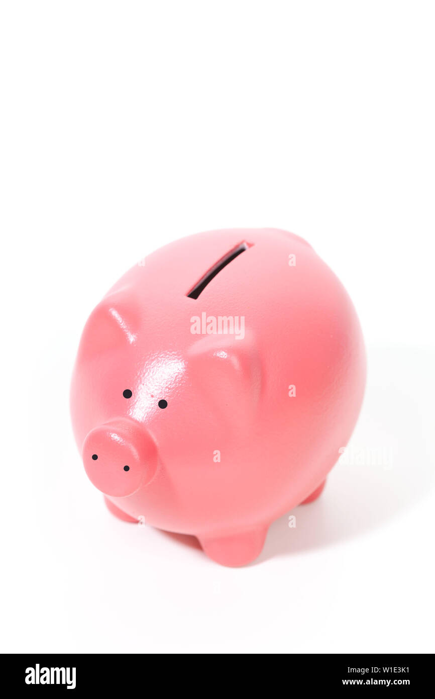 Piggy bank isolated on white background Stock Photo - Alamy