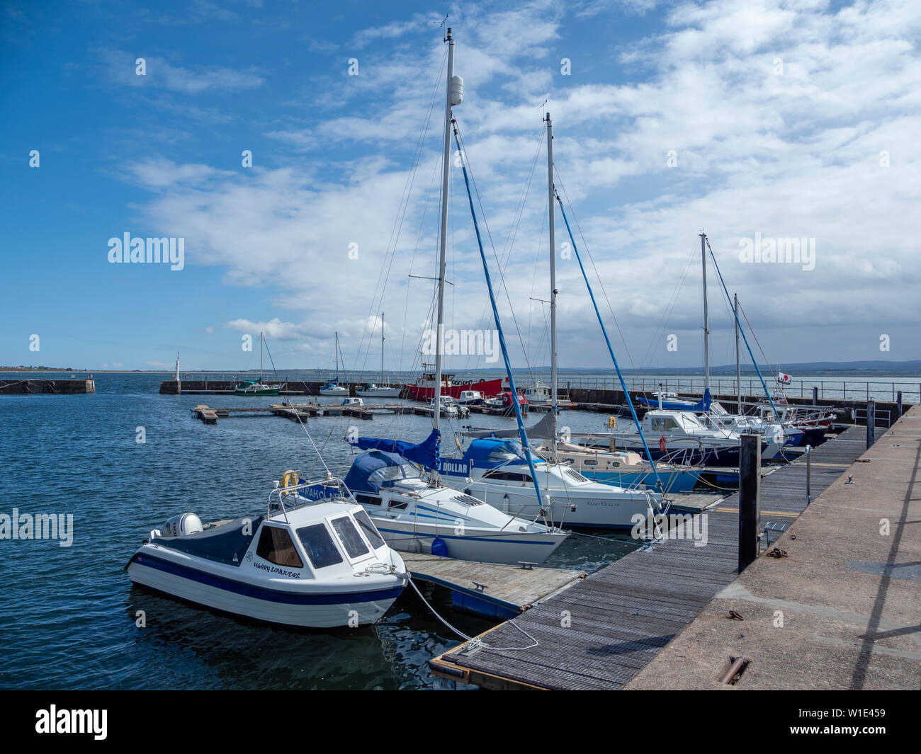 Boats in Spring sunshine at the harbour at Avoch on the Black Isle ...