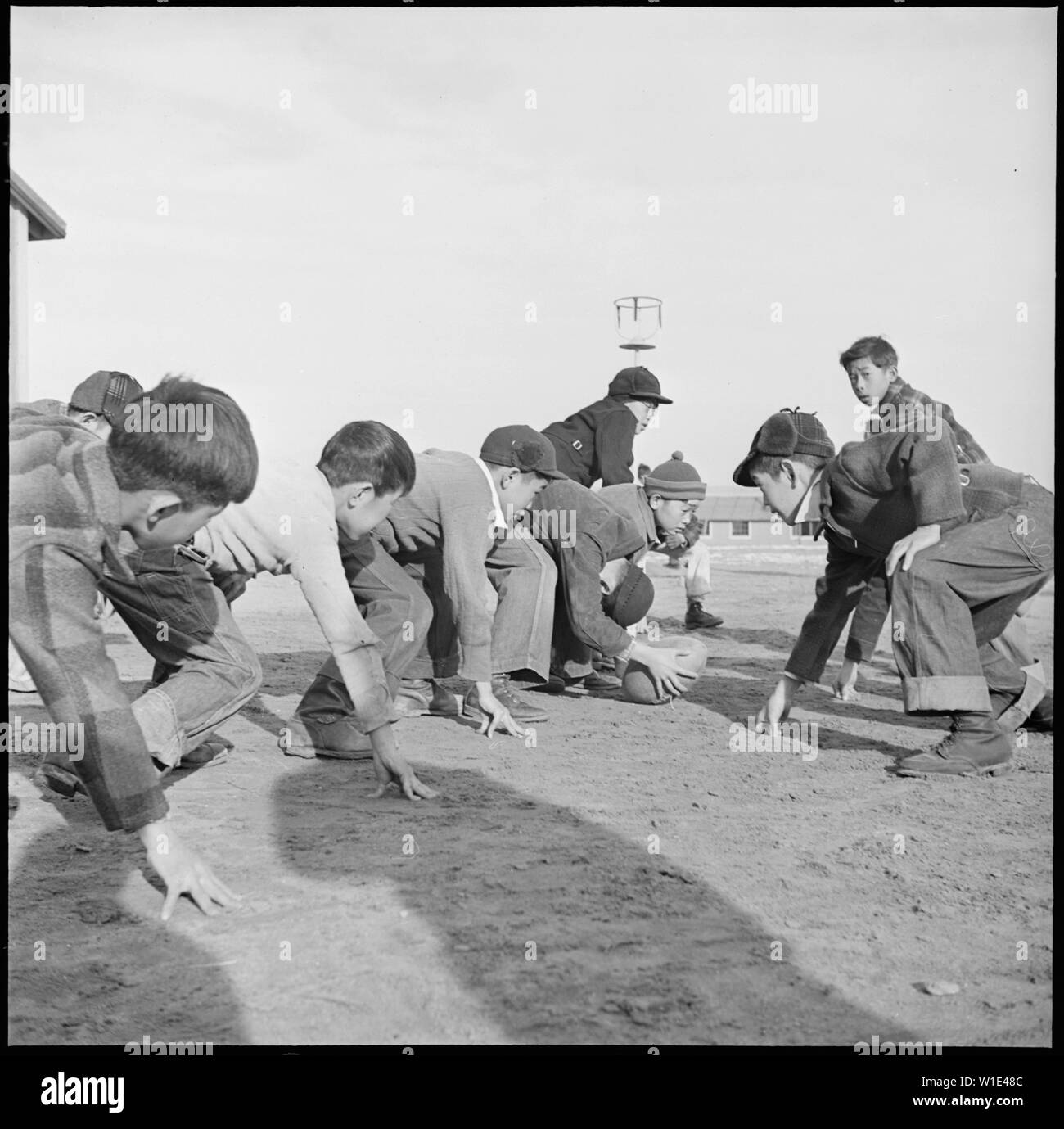 Granada Relocation Center, Amache, Colorado. Grade school boys playing