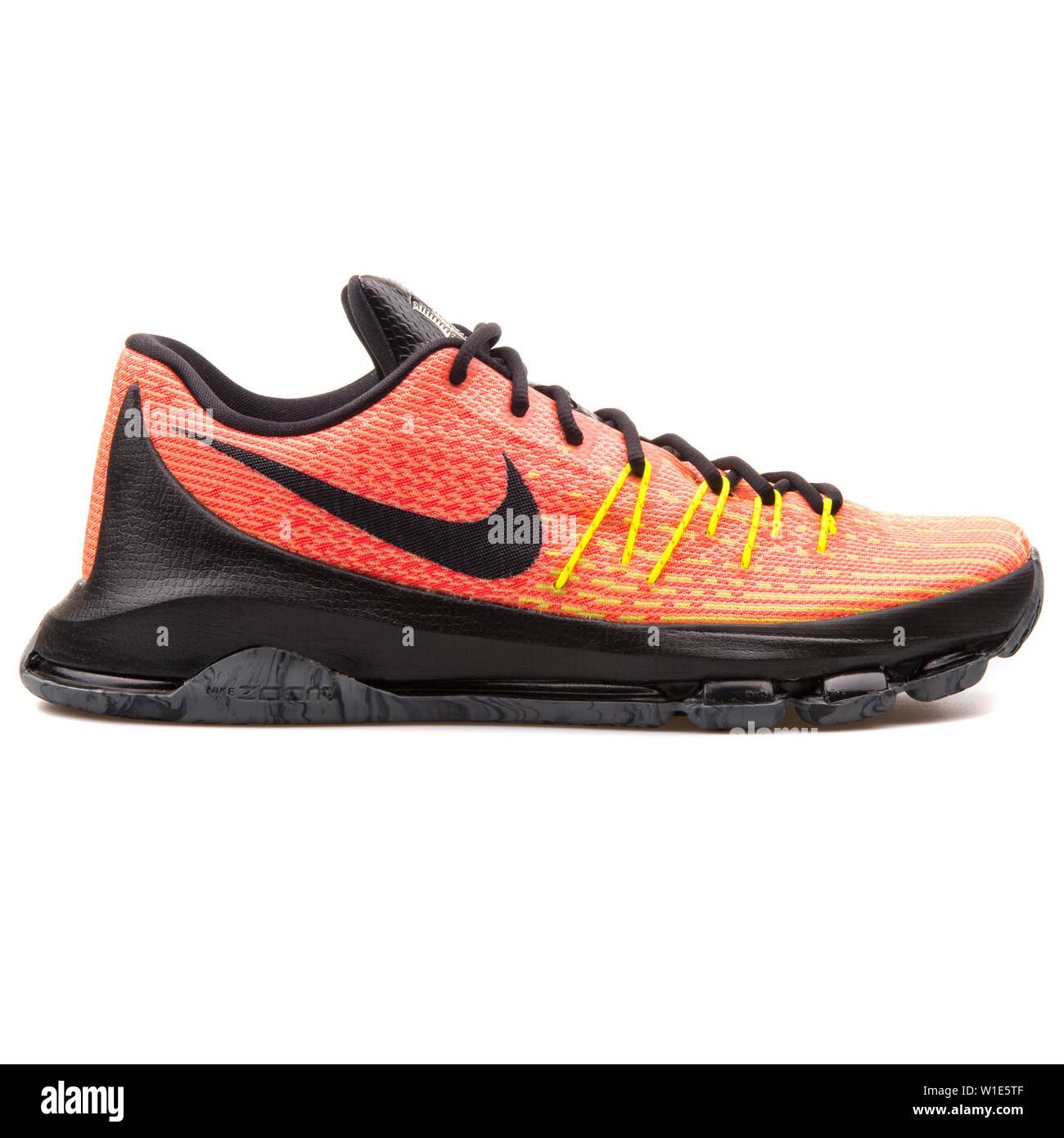 VIENNA, AUSTRIA - AUGUST 25, 2017: Nike KD 8 orange and black sneaker on  white background Stock Photo - Alamy