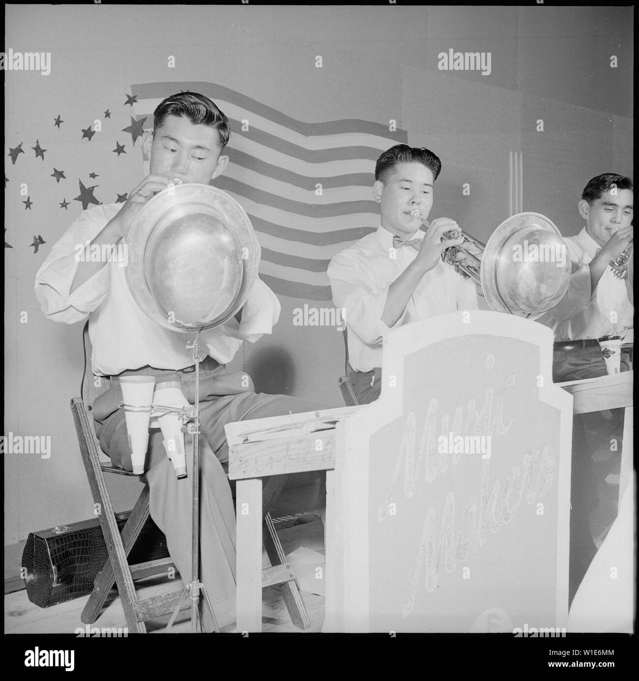 Granada Relocation Center, Amache, Colorado. Trumpet section of the