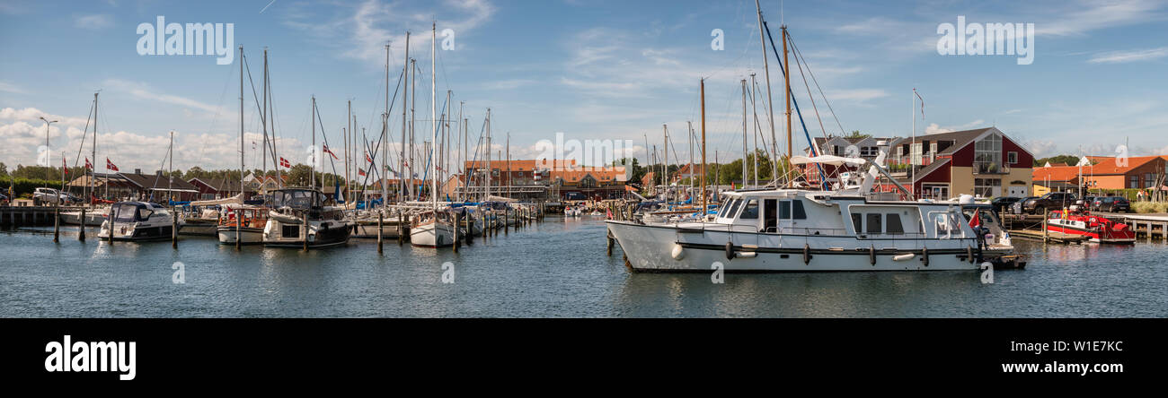Harbor marina in Juelsminde for small boats, Jutland Denmark Stock Photo