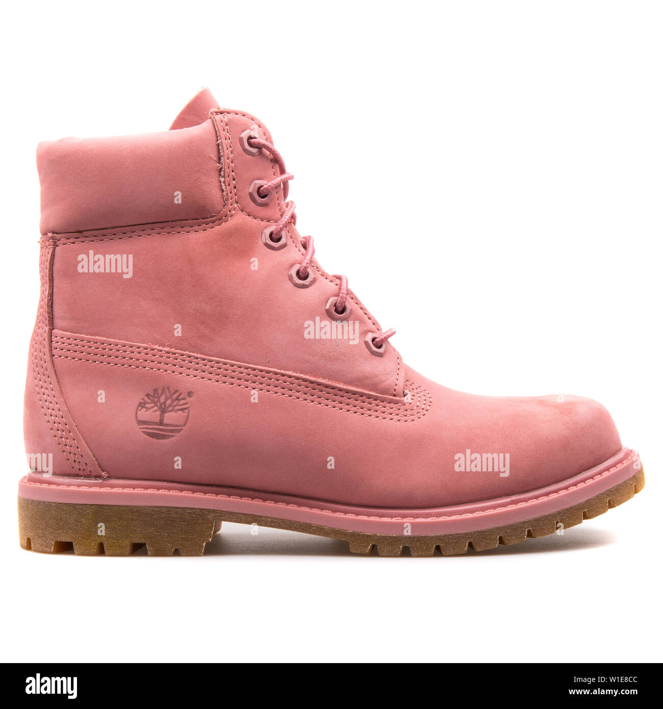 VIENNA, AUSTRIA - AUGUST 25, 2017: Timberland AF 6in Premium Dusty Rose  boot on white background Stock Photo - Alamy