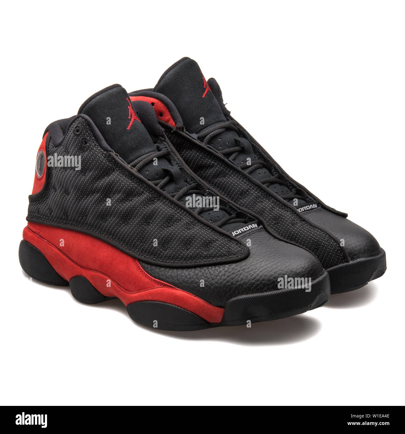 Nike white and black air jordan hi res stock photography and
