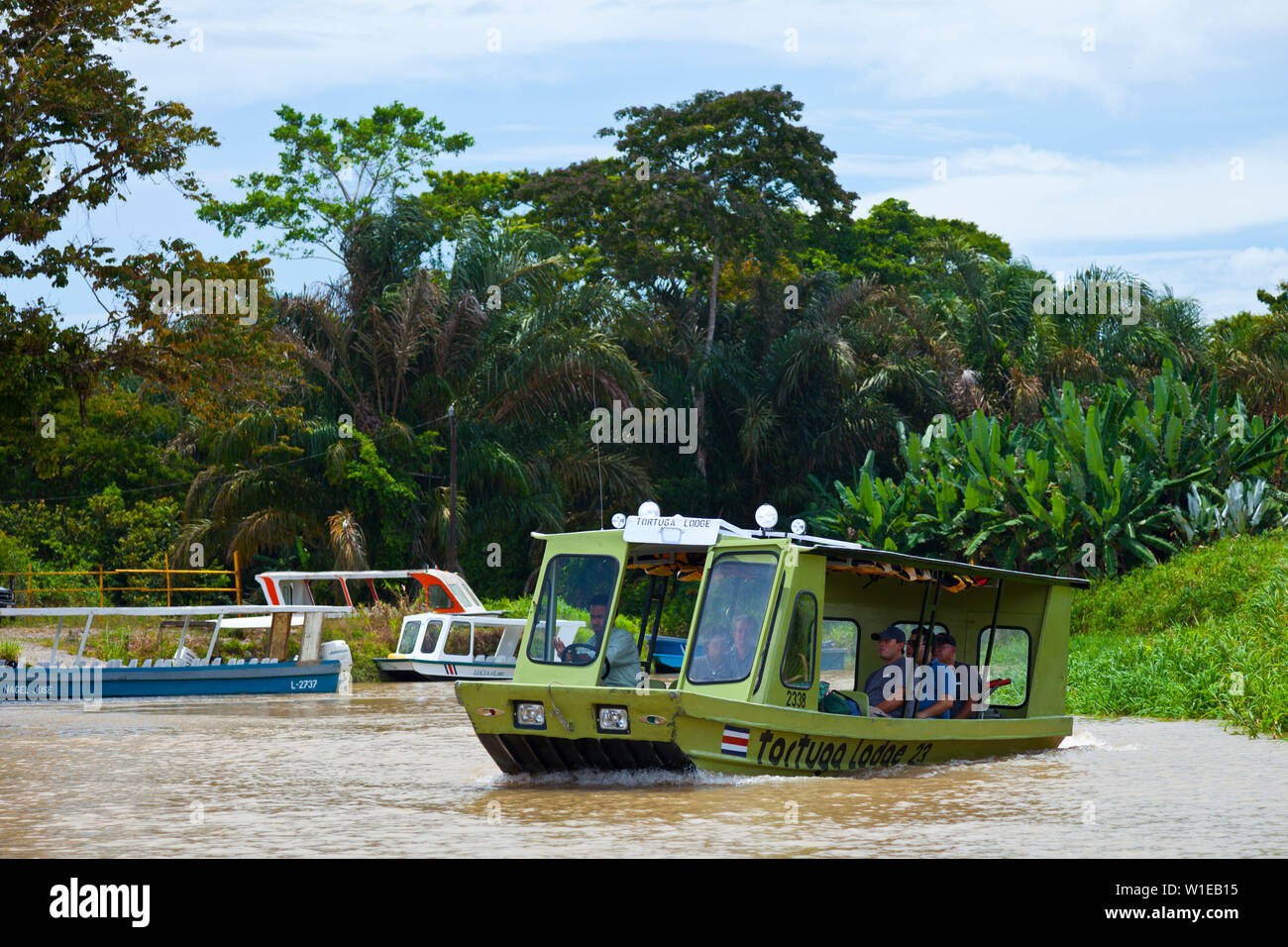 Caño Blanco harbour, Tortuguero National Park, Costa Rica, Central America, America Stock Photo