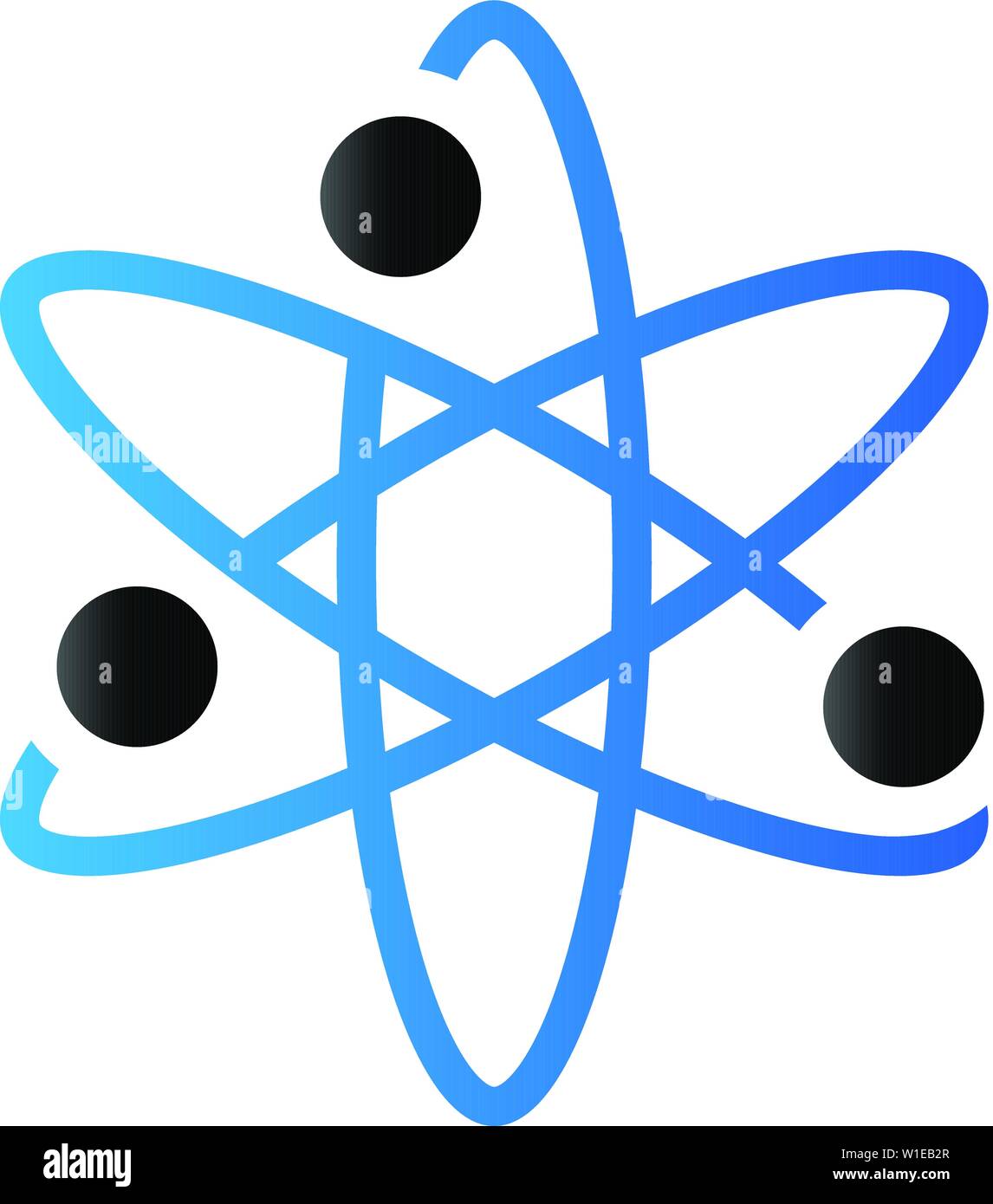 Atom structure icon in duo tone color. Science education Stock Vector ...