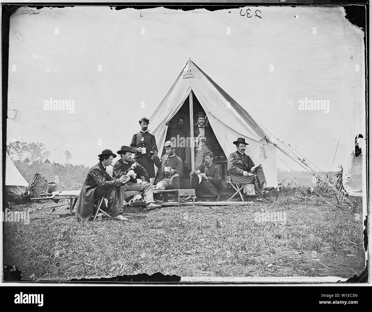 Group of officers, U.S. Sanitary Commission Stock Photo - Alamy