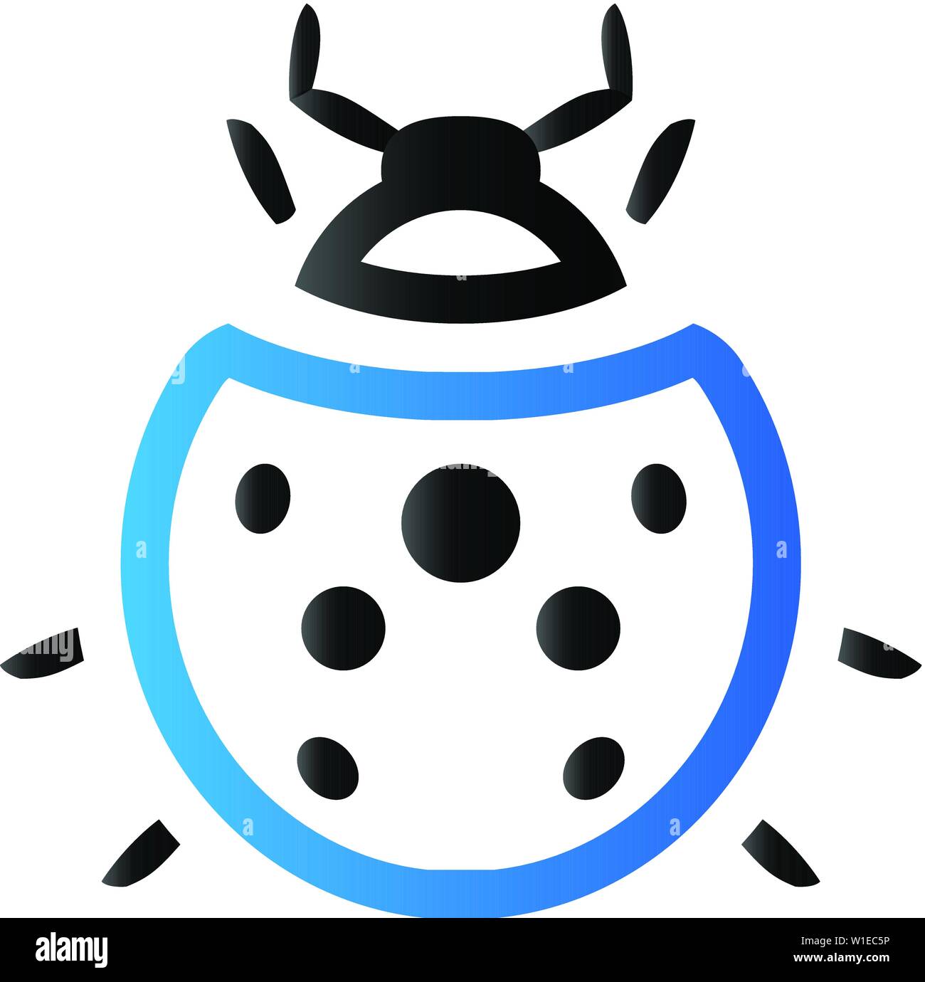 Bug icon in duo tone color. Insects, computer virus Stock Vector