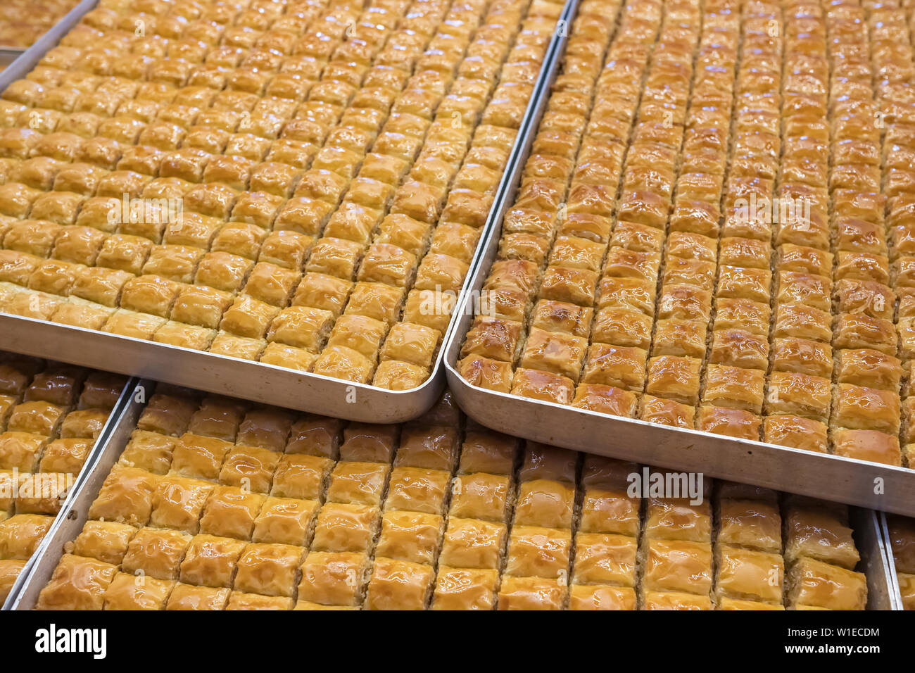 Traditional Turkish dessert Baklava close-up Stock Photo