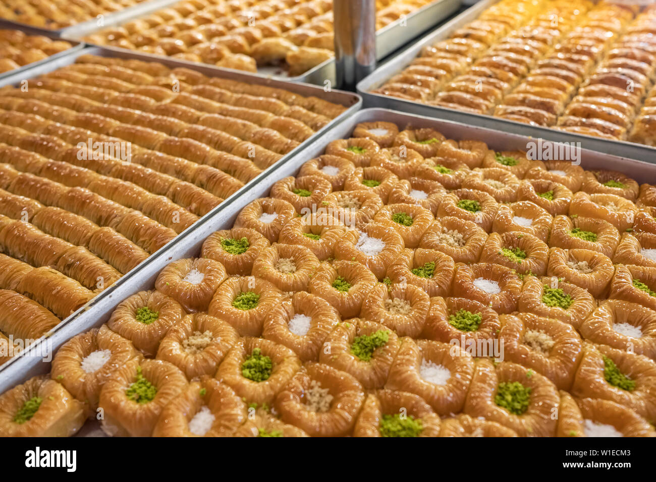 Traditional Turkish dessert Baklava close-up Stock Photo