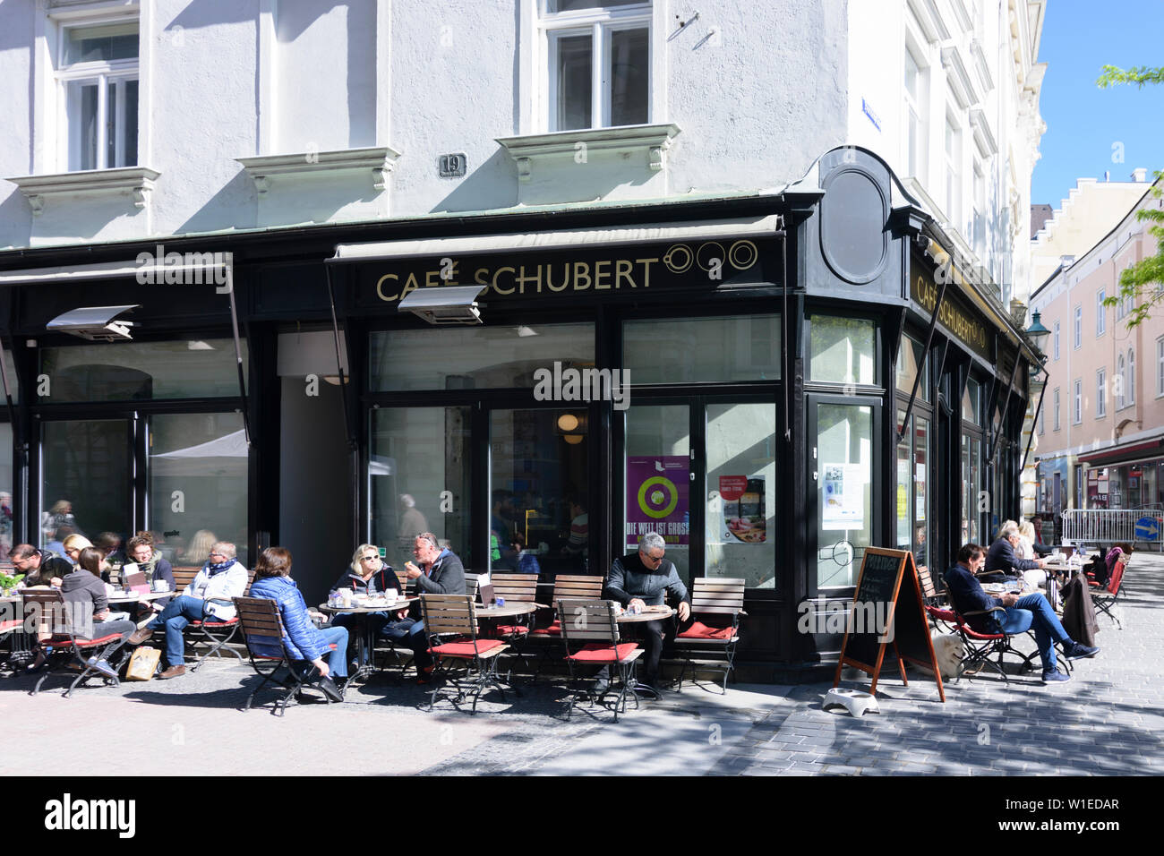 St. Pölten: cafe Schubert in Mostviertel, Niederösterreich, Lower Austria, Austria Stock Photo
