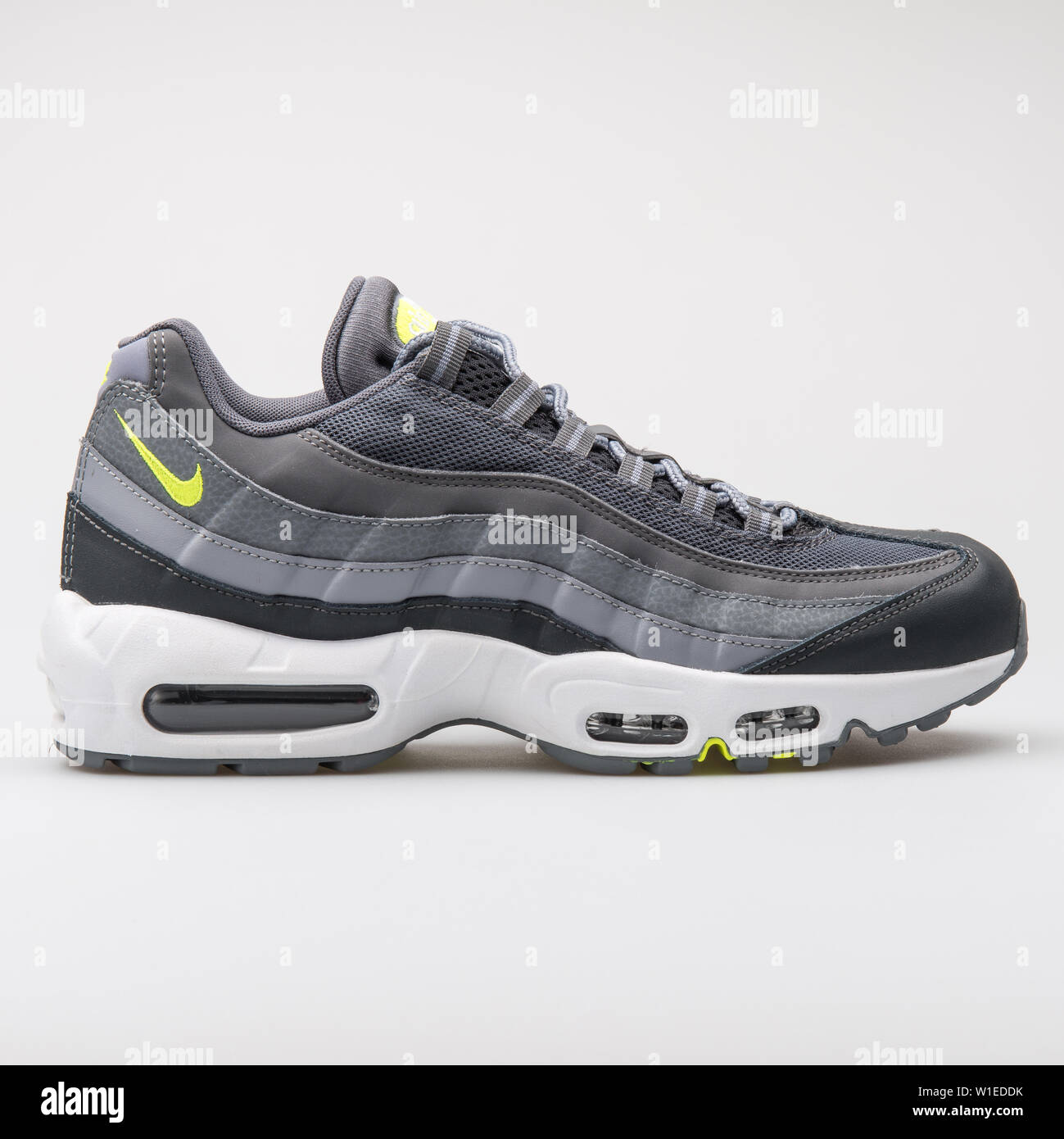 VIENNA, AUSTRIA - AUGUST 7, 2017: Nike Air Max 95 Essential black and grey  sneaker on white background Stock Photo - Alamy