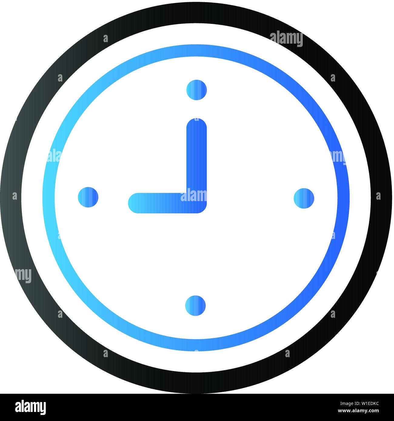 Clock icon in duo tone color. Alarm waking morning Stock Vector