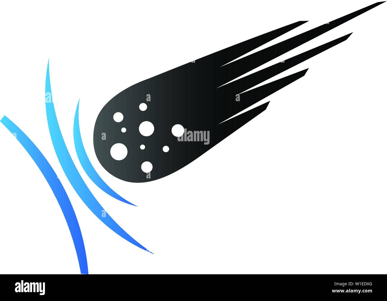 Comet icon in duo tone color. Asteroid space falling Stock Vector Image ...
