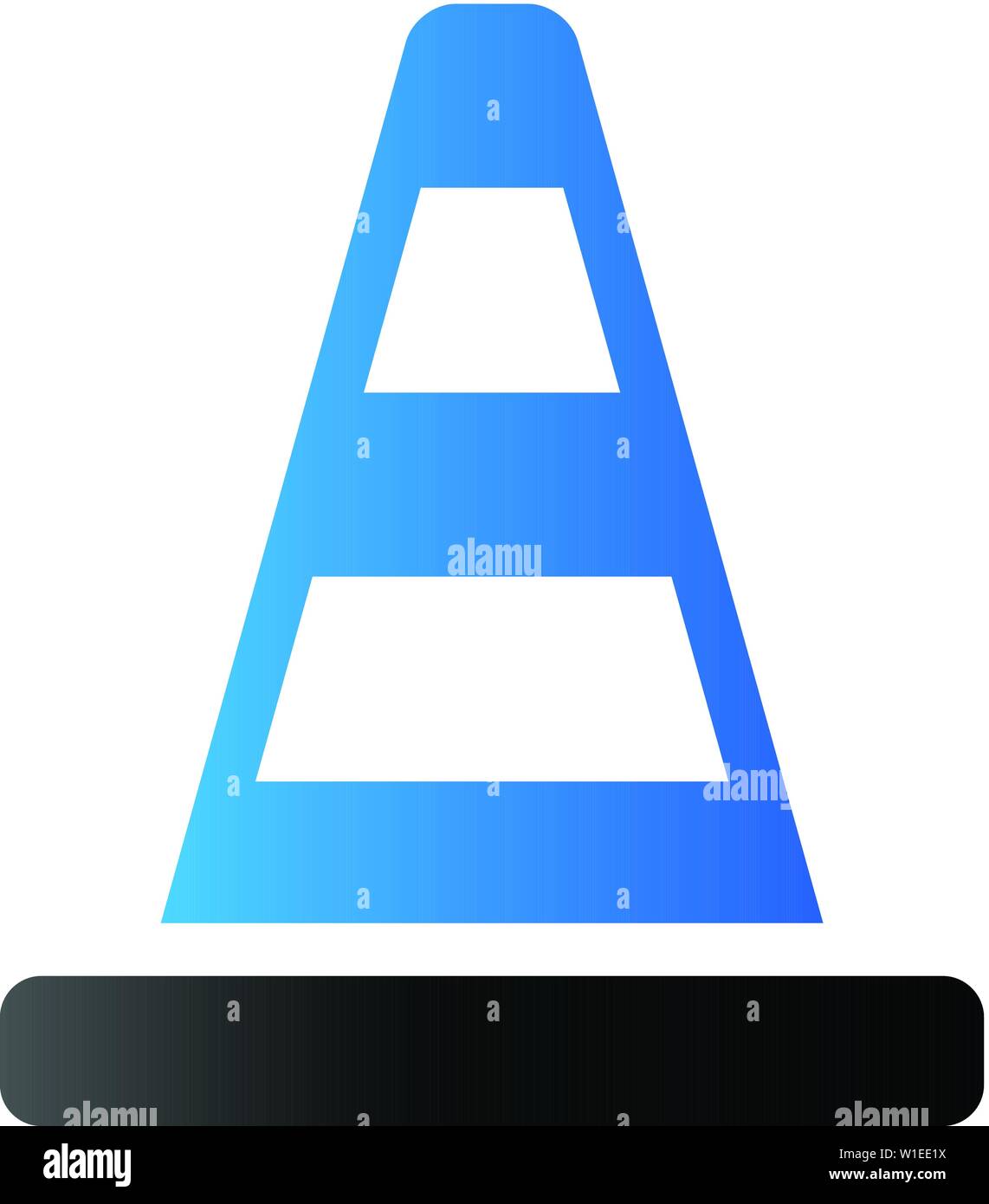 Traffic cone icon in duo tone color. Road construction warning Stock ...