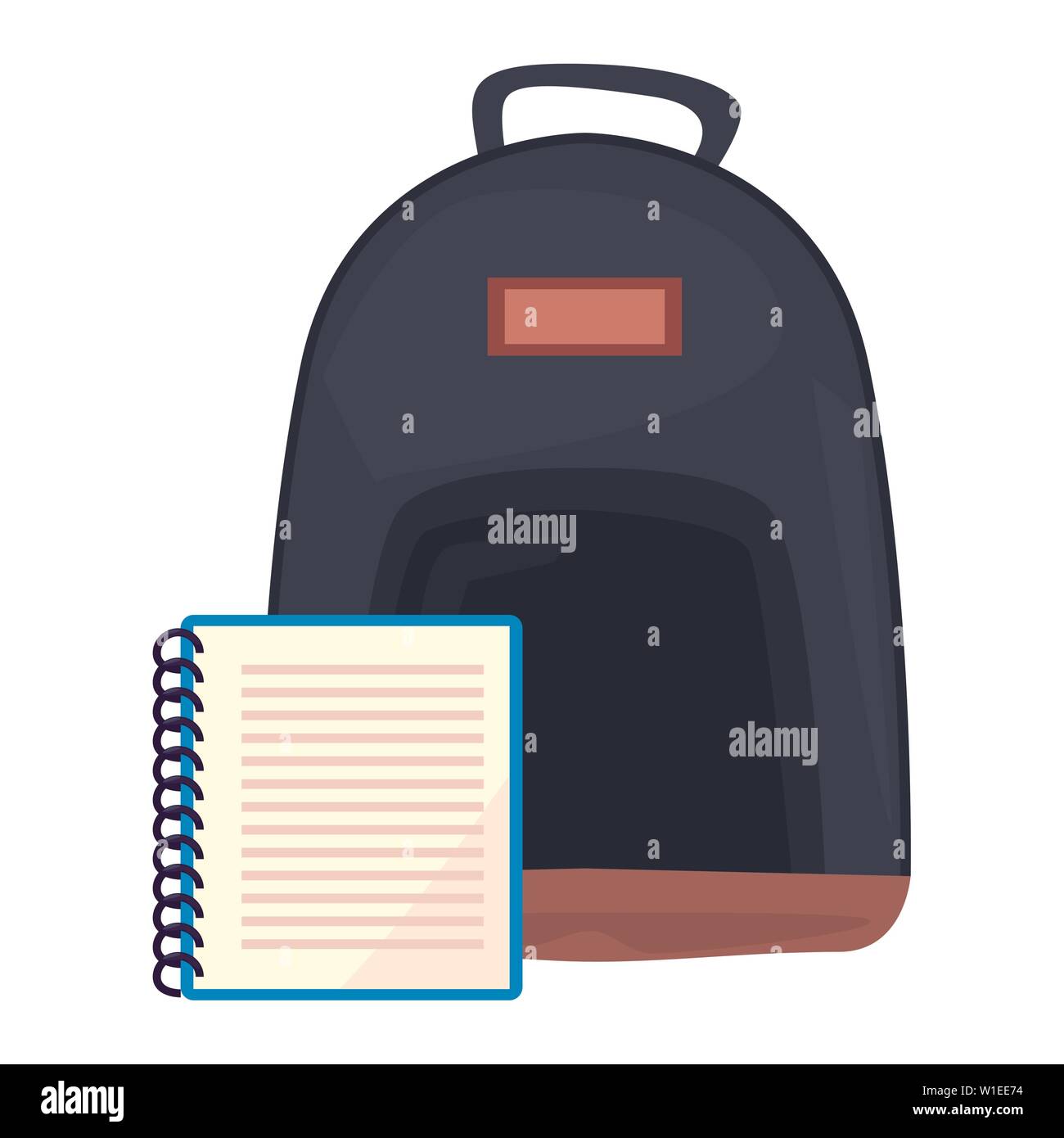 notebook and backpack back to school vector illustration Stock Vector ...