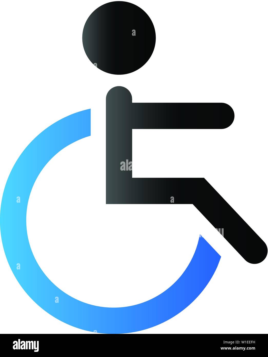 Disabled access icon in duo tone color. Road building wheelchair Stock ...