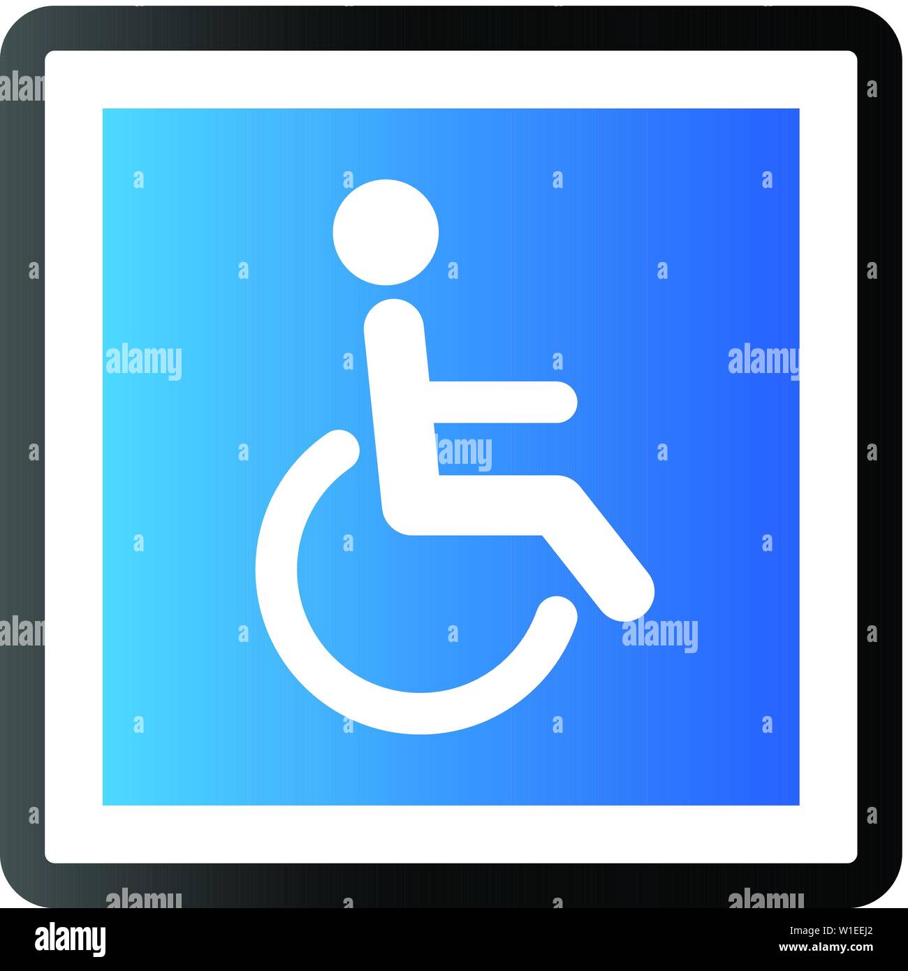 Disabled access icon in duo tone color. Road building wheelchair Stock ...