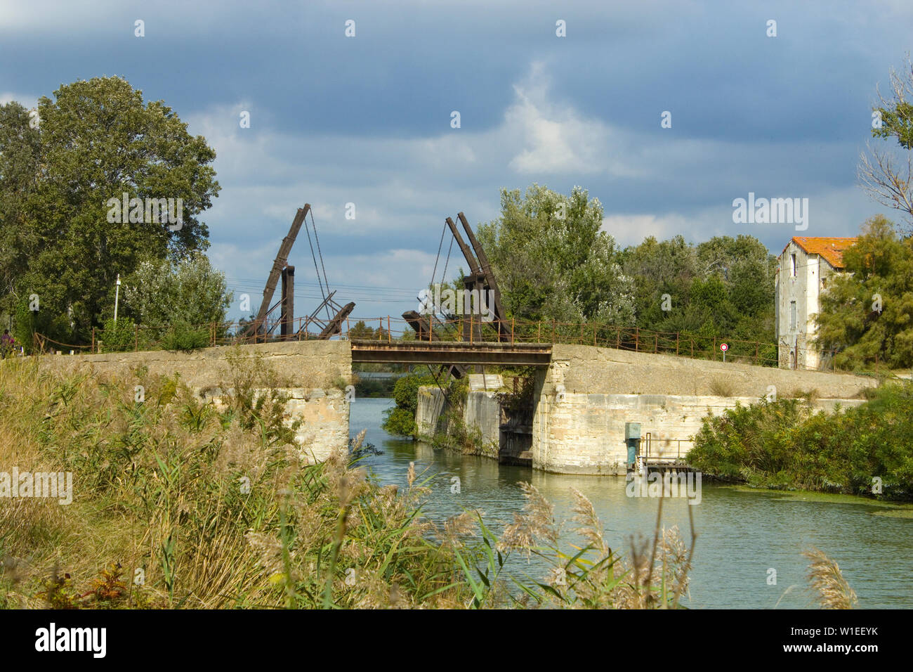 Brücke von Langlois (Brücke von Arles),  Motiv, das von van Gogh oft gemalt wurde -  object often painted by van Gogh Stock Photo