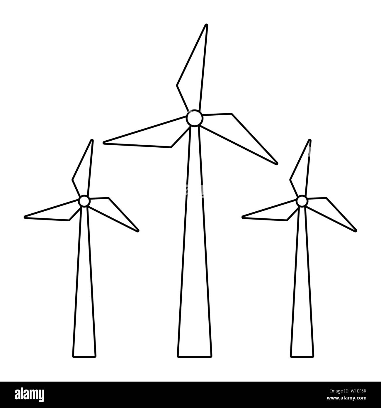 windmill sustainable energy eco friendly environment vector ...