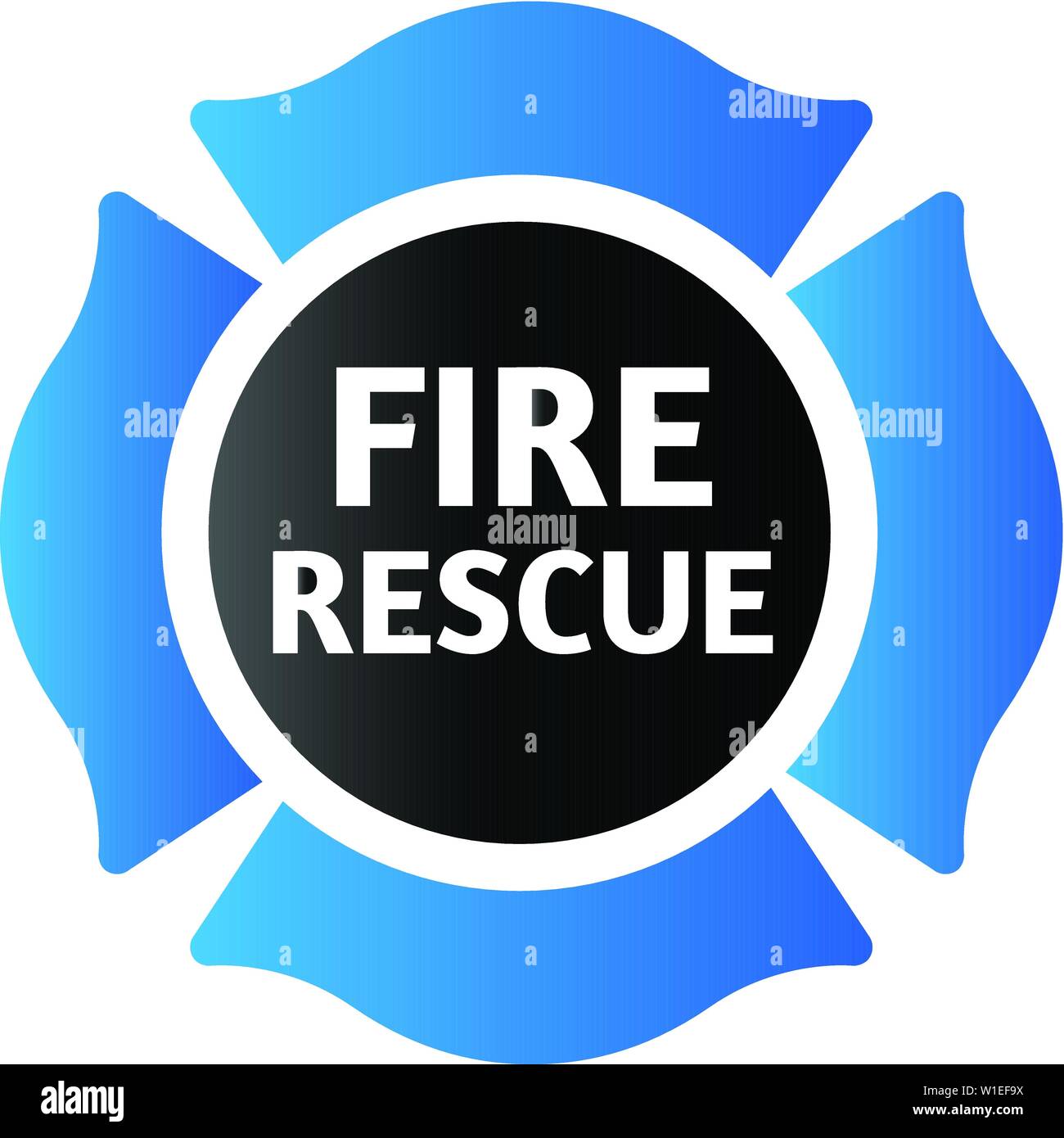 Firefighter emblem icon in duo tone color. Service fireman coat of arms ...