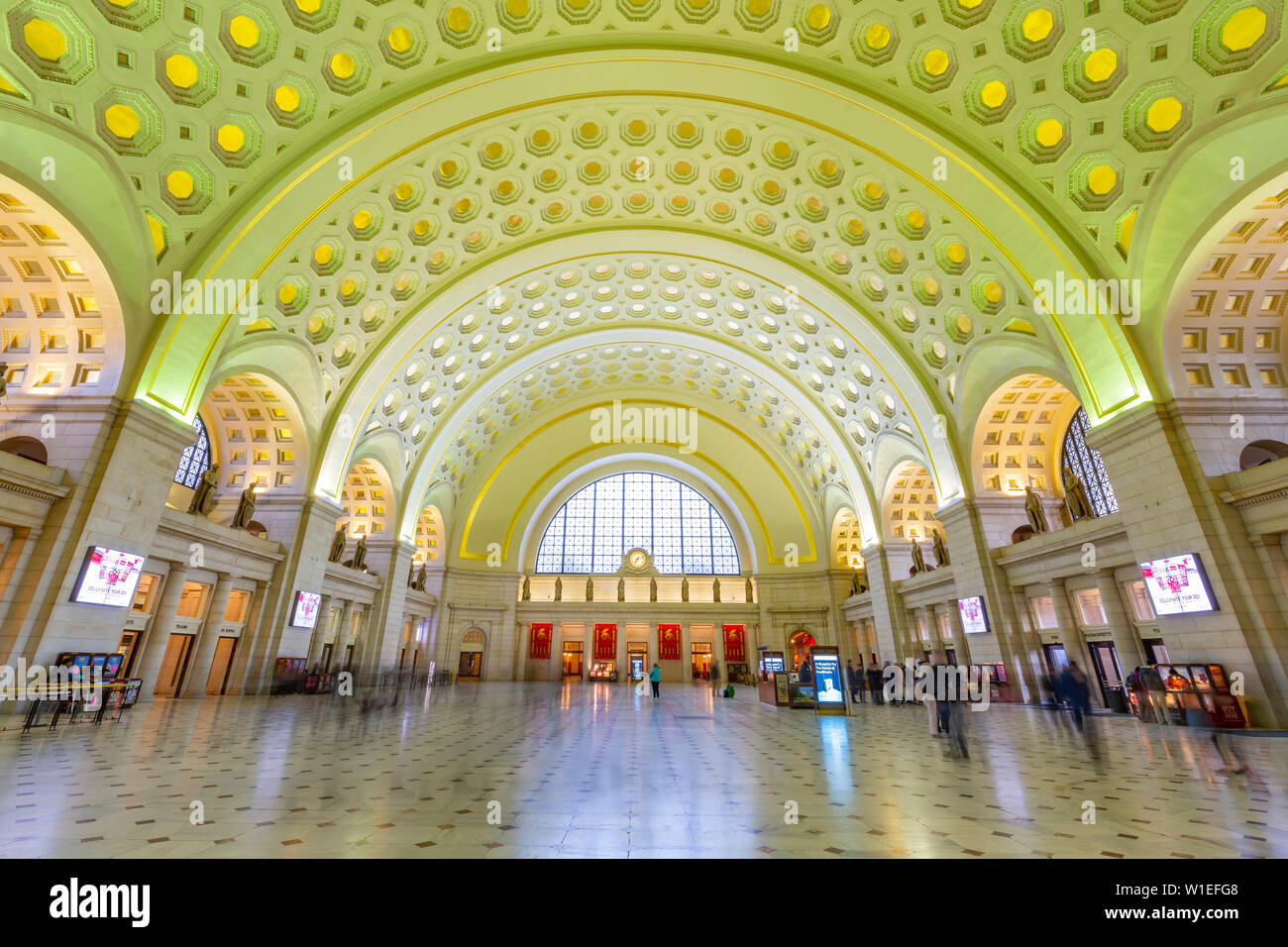 View of the interior of Union Station, Washington D.C., United States of America, North America Stock Photo