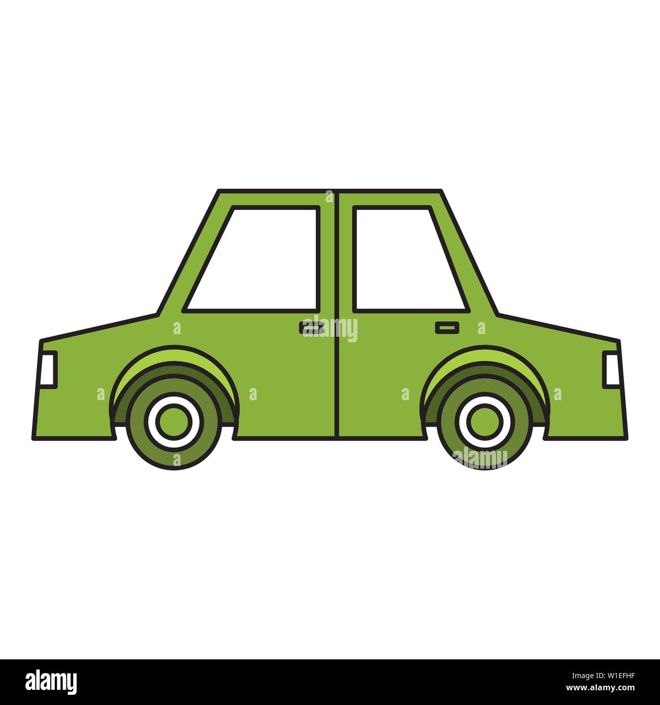 green car transport eco friendly environment vector illustration Stock ...