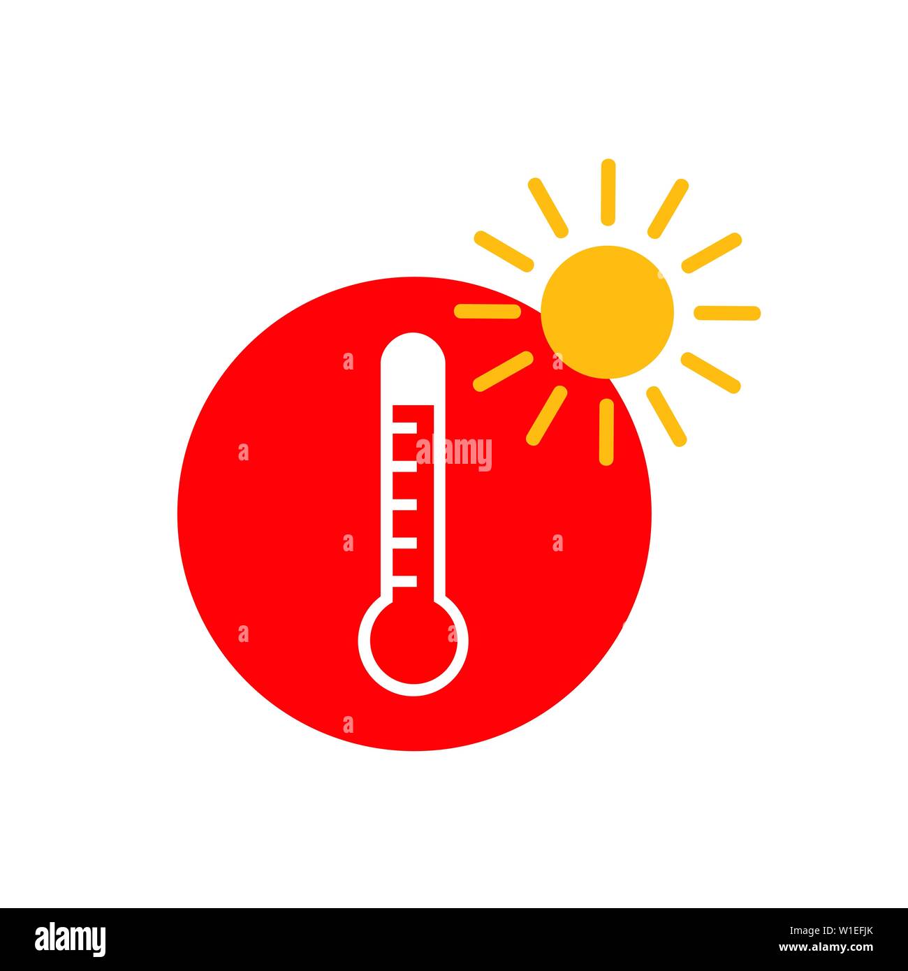 hot summer weather icon on white background vector illustration EPS10 Stock Vector