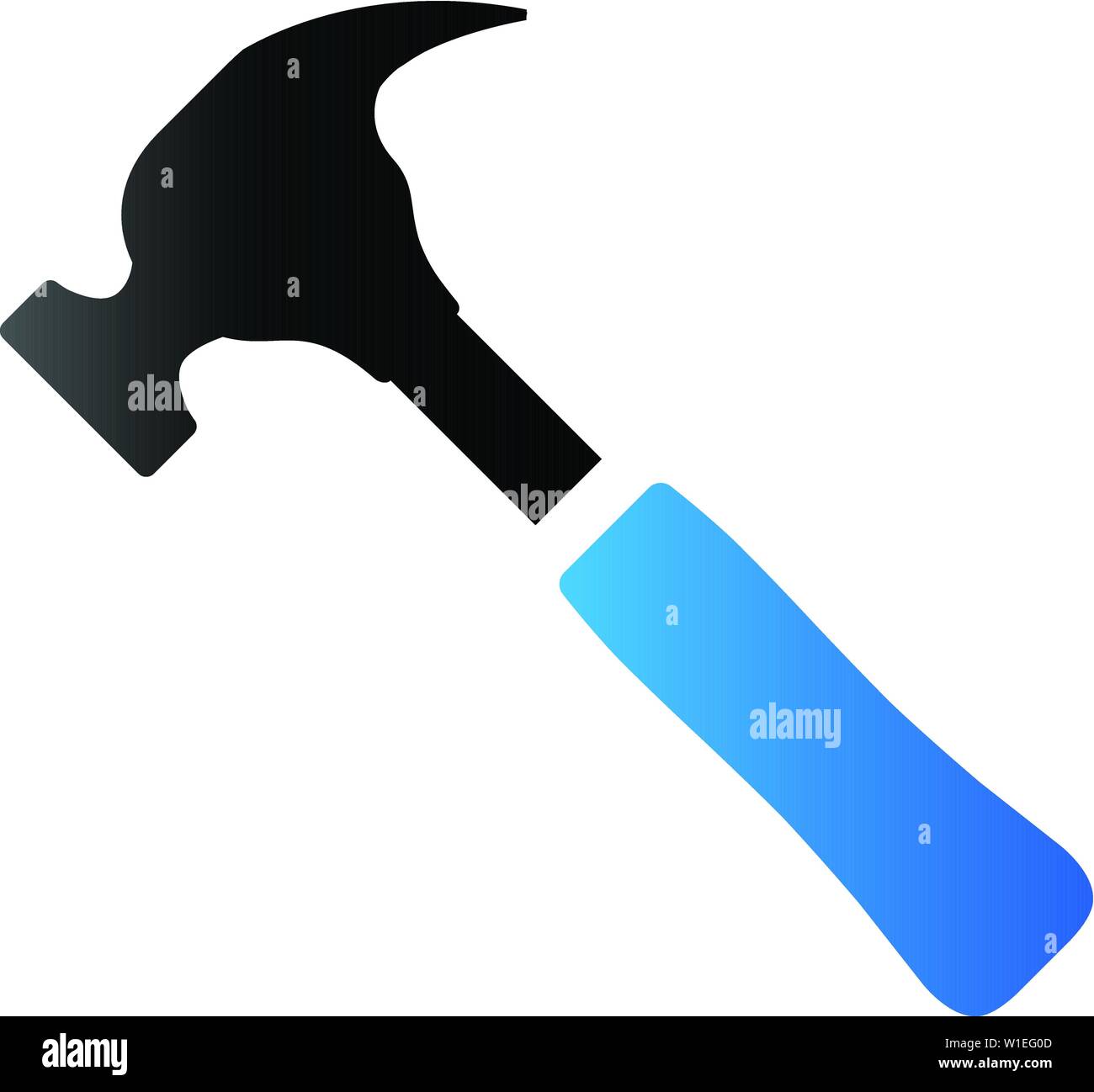 Hammer icon in duo tone color. Construction work tool carpenter Stock ...