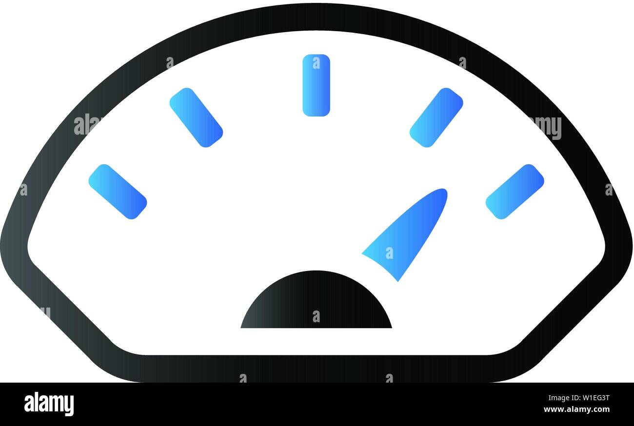 Dashboard icon in duo tone color. Control panel odometer speedometer
