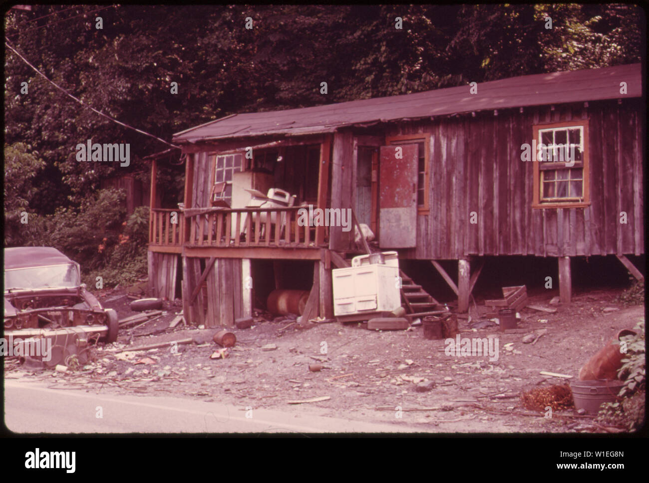 HOUSING ON ROUTE 61 AT EAGLE IN THE KANAWHA VALLEY REGION Stock Photo