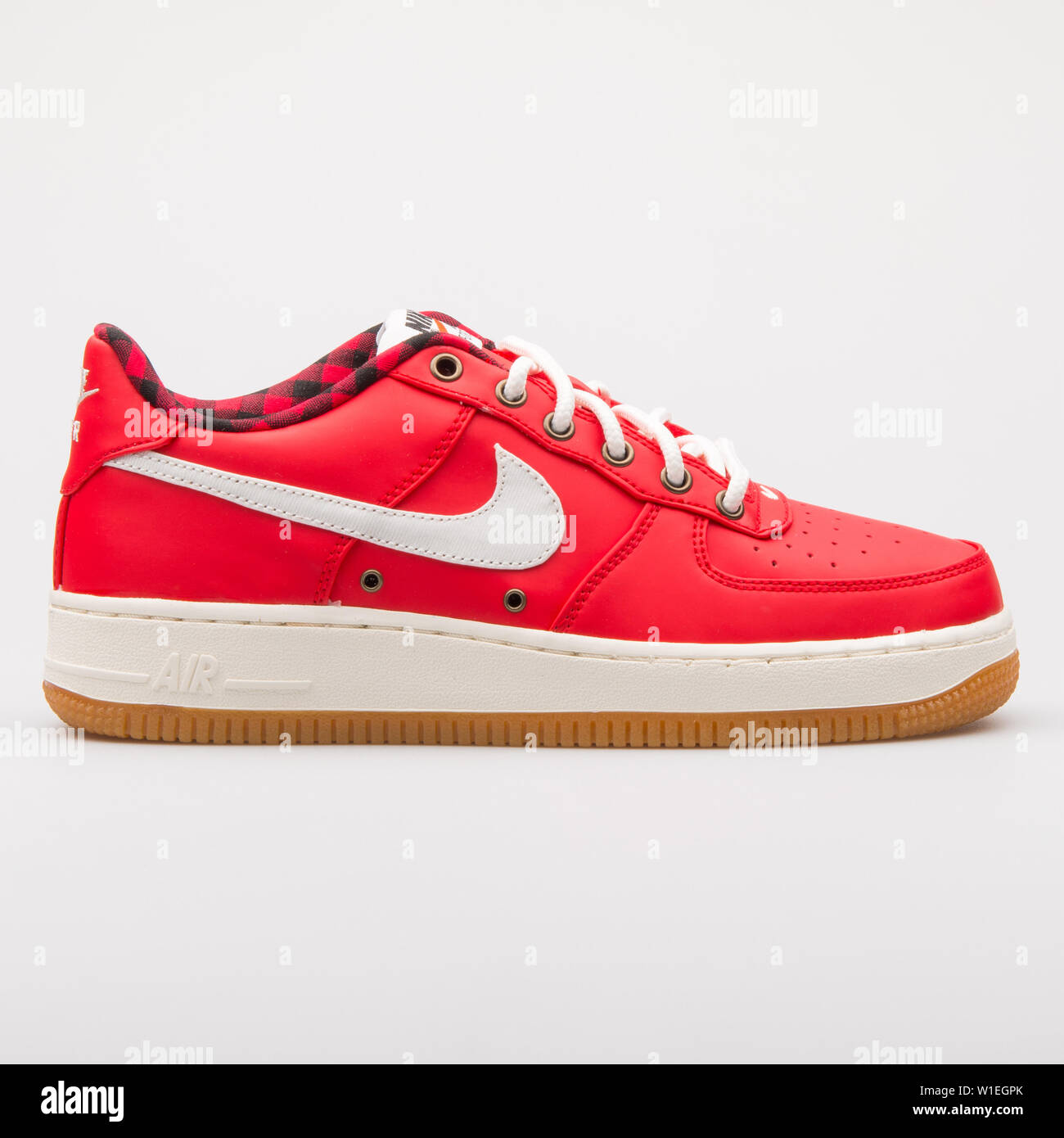 VIENNA, AUSTRIA - AUGUST 23, 2017: Nike Air Force 1 LV8 red sneaker on  white background Stock Photo - Alamy