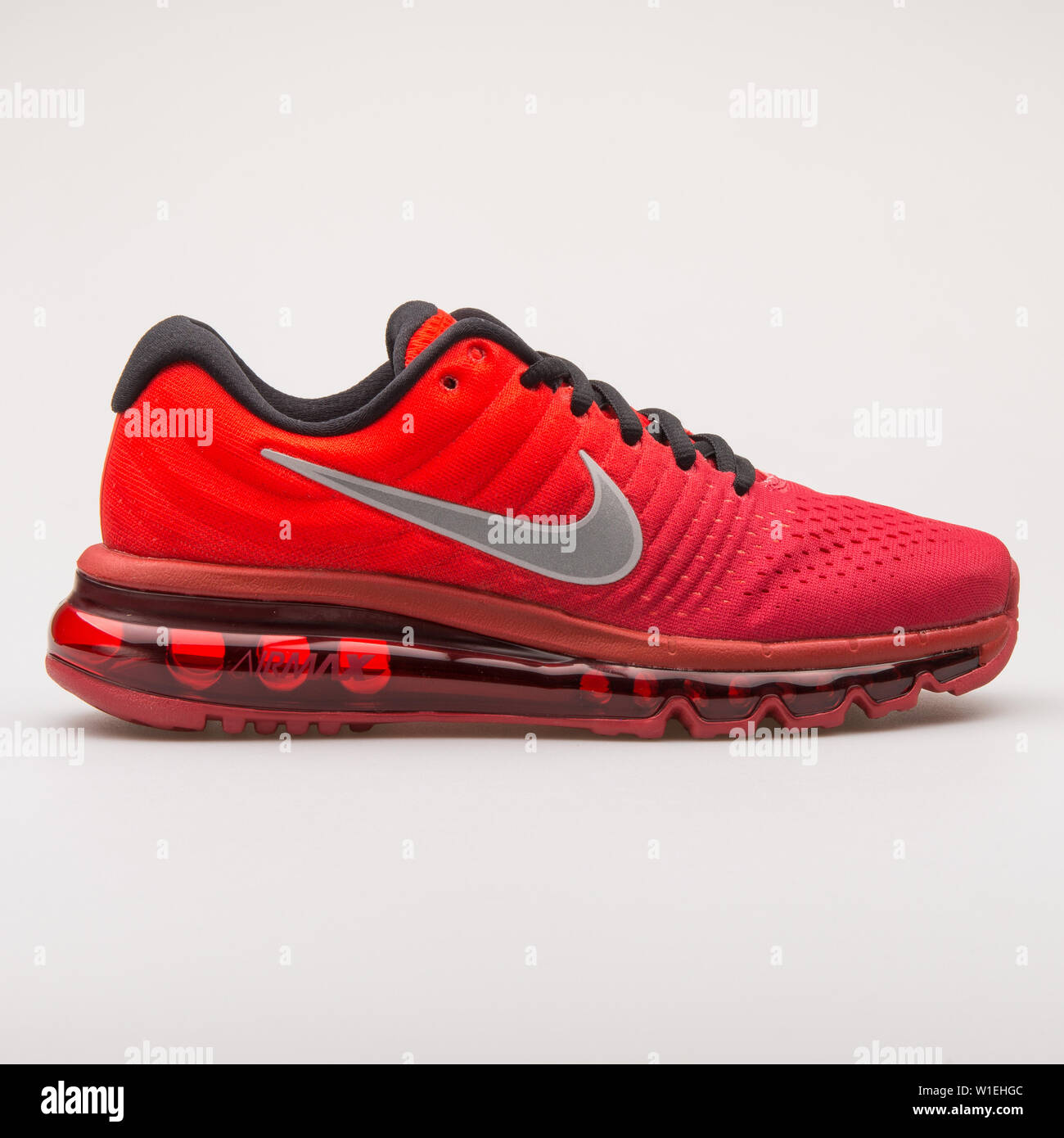 VIENNA, AUSTRIA - AUGUST 23, 2017: Nike Air Max 2017 gym red sneaker on  white background Stock Photo - Alamy