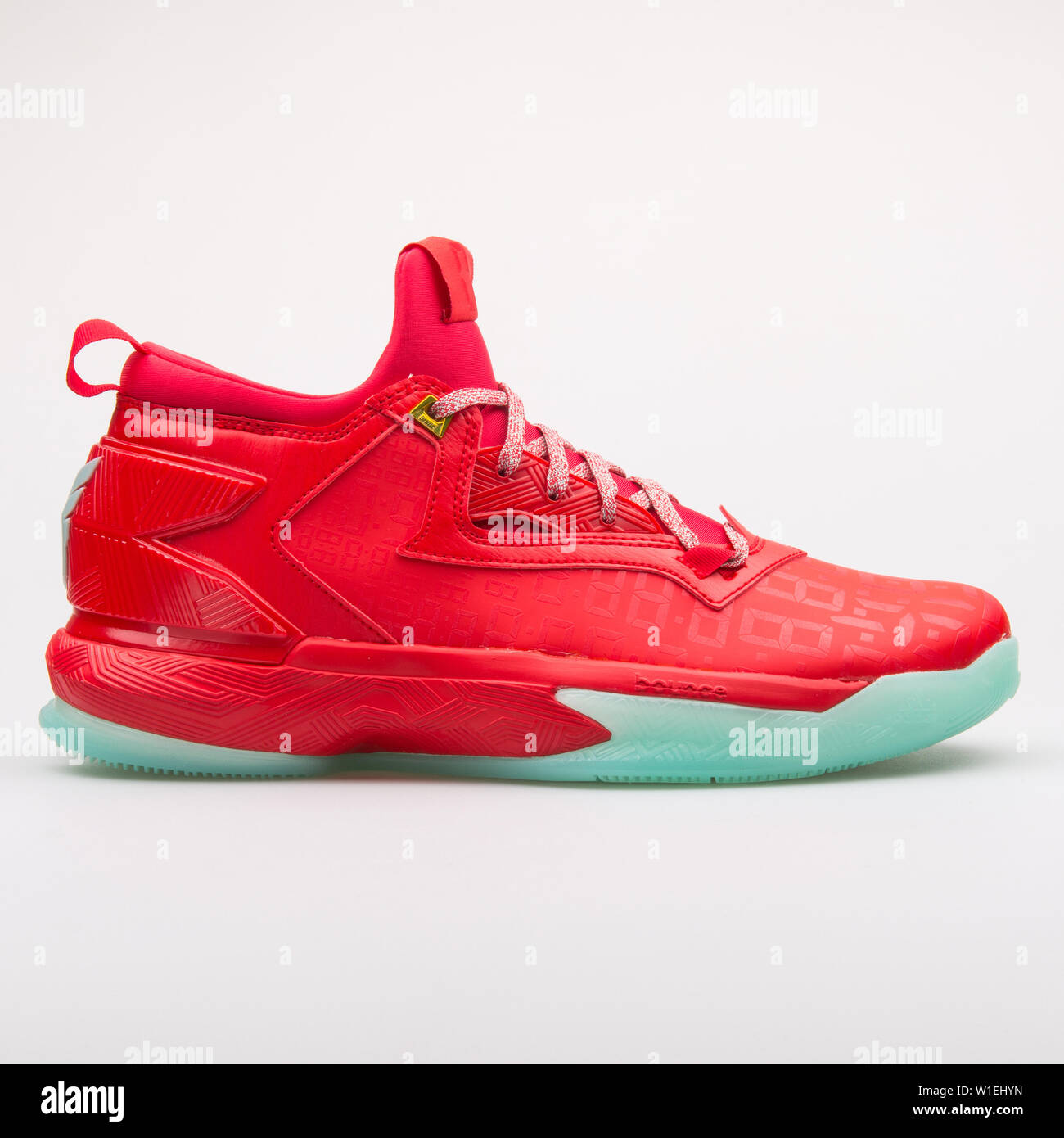 VIENNA, AUSTRIA - AUGUST 23, 2017: Adidas D Lillard 2 red sneaker on white  background Stock Photo - Alamy