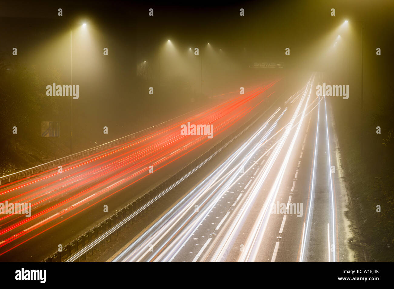 M8 motorway trail lights hi-res stock photography and images - Alamy