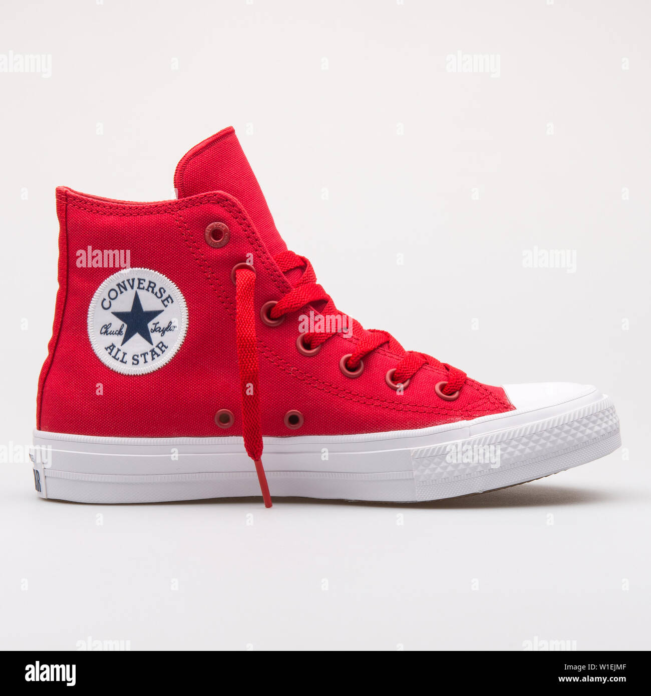 VIENNA, AUSTRIA - AUGUST 23, 2017: Converse Chuck Taylor All Star 2 High  red sneaker on white background Stock Photo - Alamy