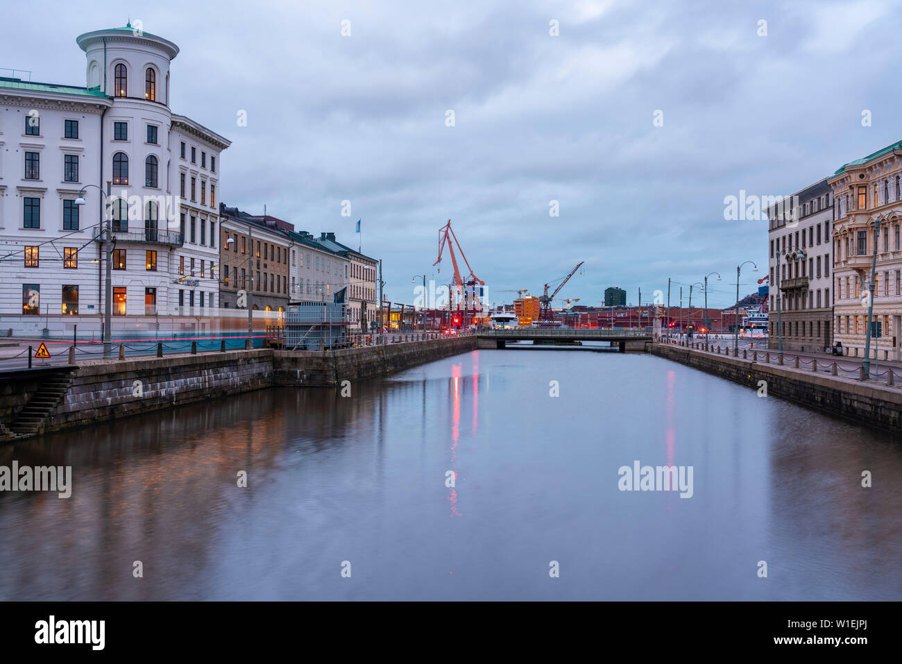 The centre of Goteborg with Goteborg historic harbour in the background, Goteborg (Gothenburg), Vastra-Gotaland County, Sweden, Scandinavia, Europe Stock Photo