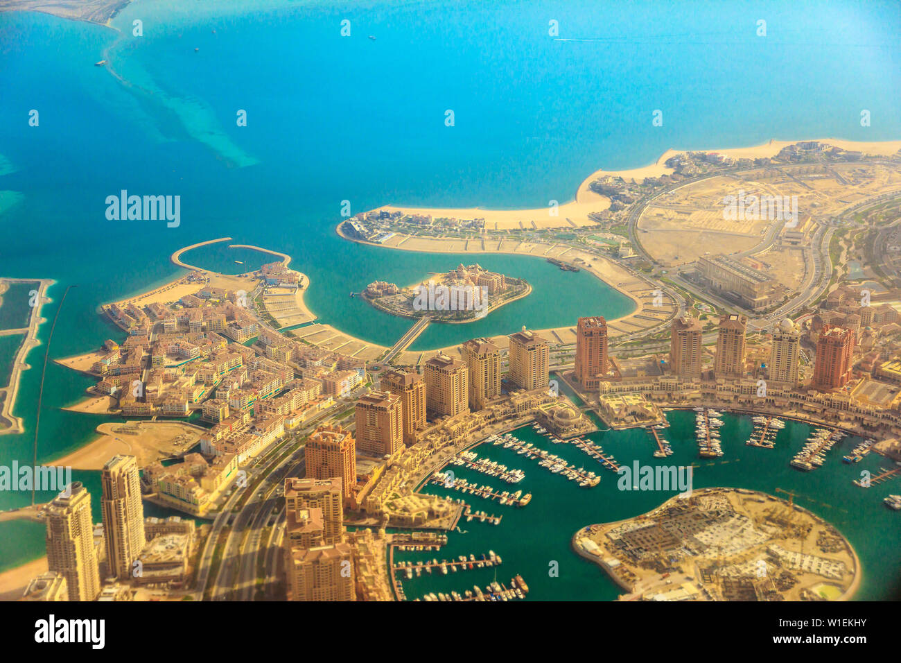 Aerial View Of The Pearl Qatar Venice At Qanat Quartier - 