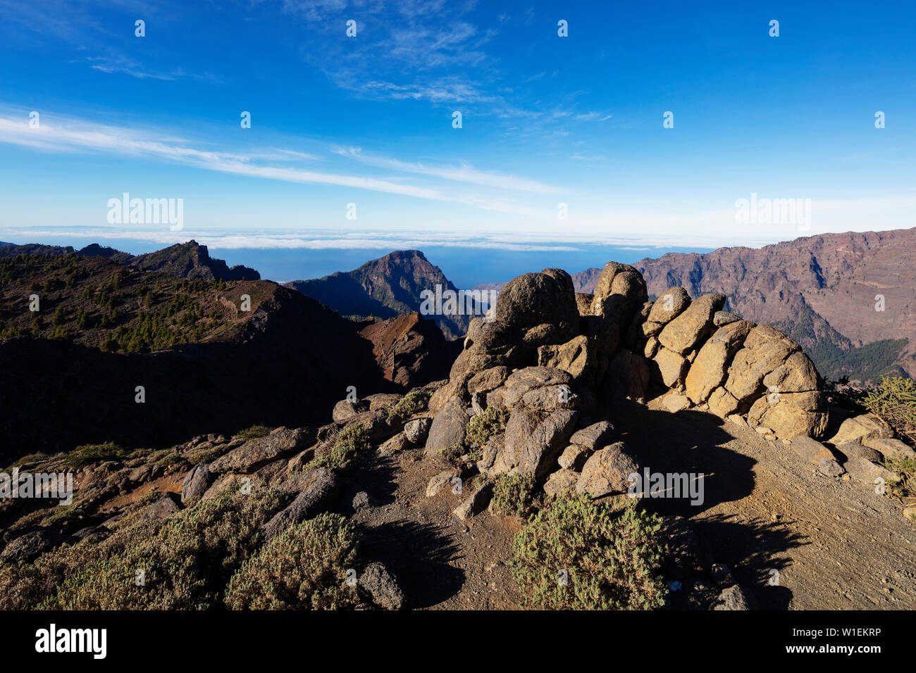 Caldera de Taburiente National Park, UNESCO Biosphere Site, La Palma, Canary Islands, Spain, Atlantic, Europe Stock Photo