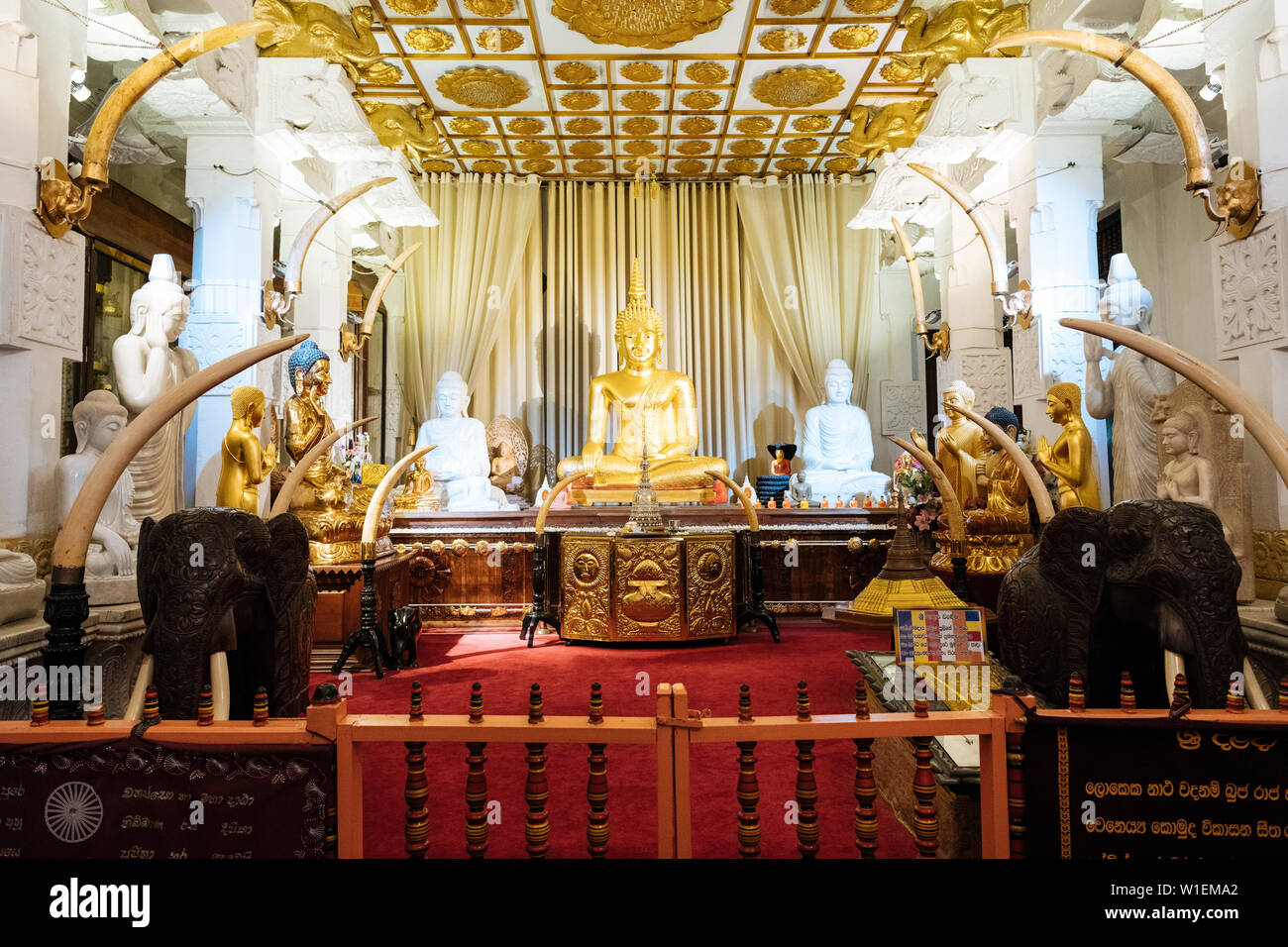 Temple of the Sacred Tooth Relic, Kandy, Central Province, Sri Lanka, Asia Stock Photo