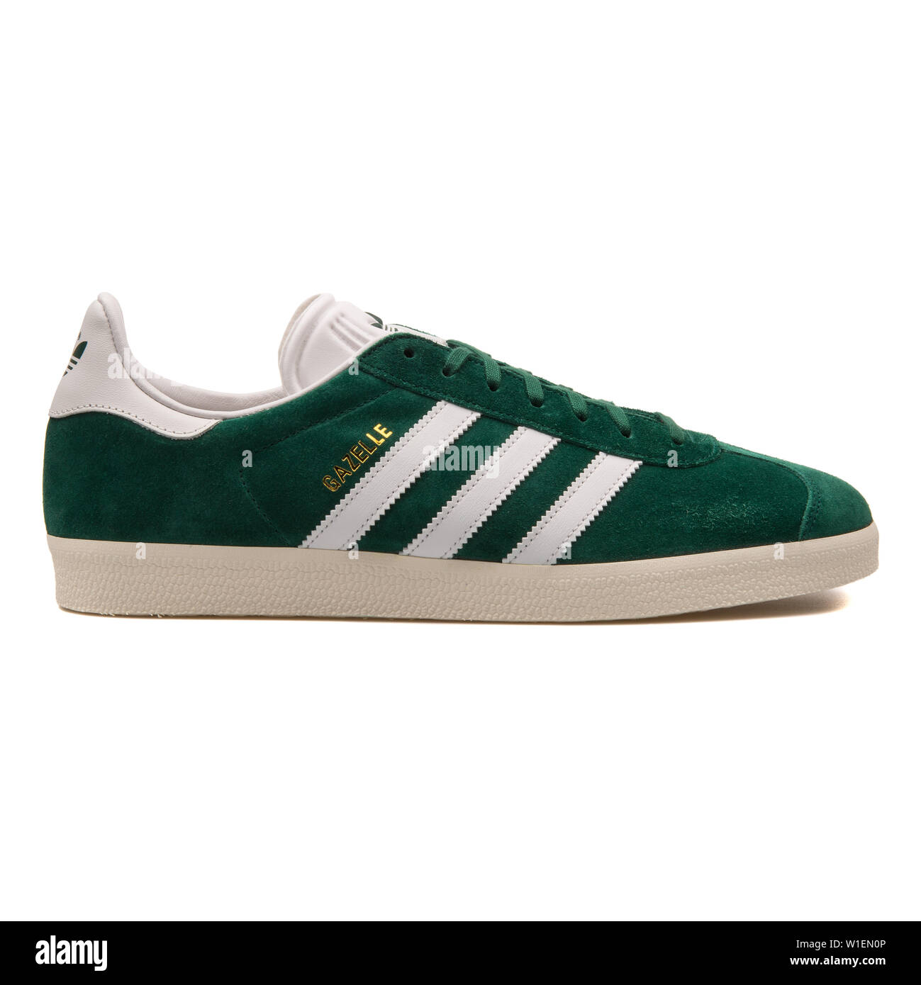 VIENNA, AUSTRIA - AUGUST 30, 2017: Adidas Gazelle dark green sneaker on  white background Stock Photo - Alamy