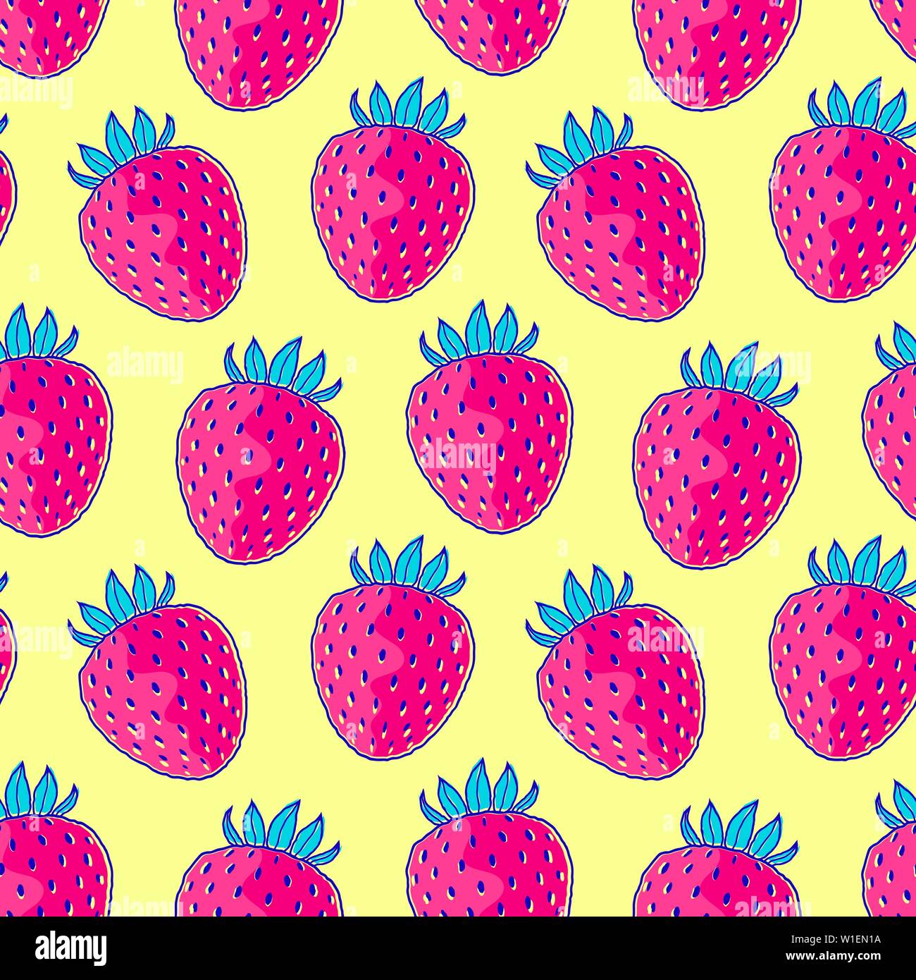 pattern with strawberries Stock Vector Image & Art - Alamy