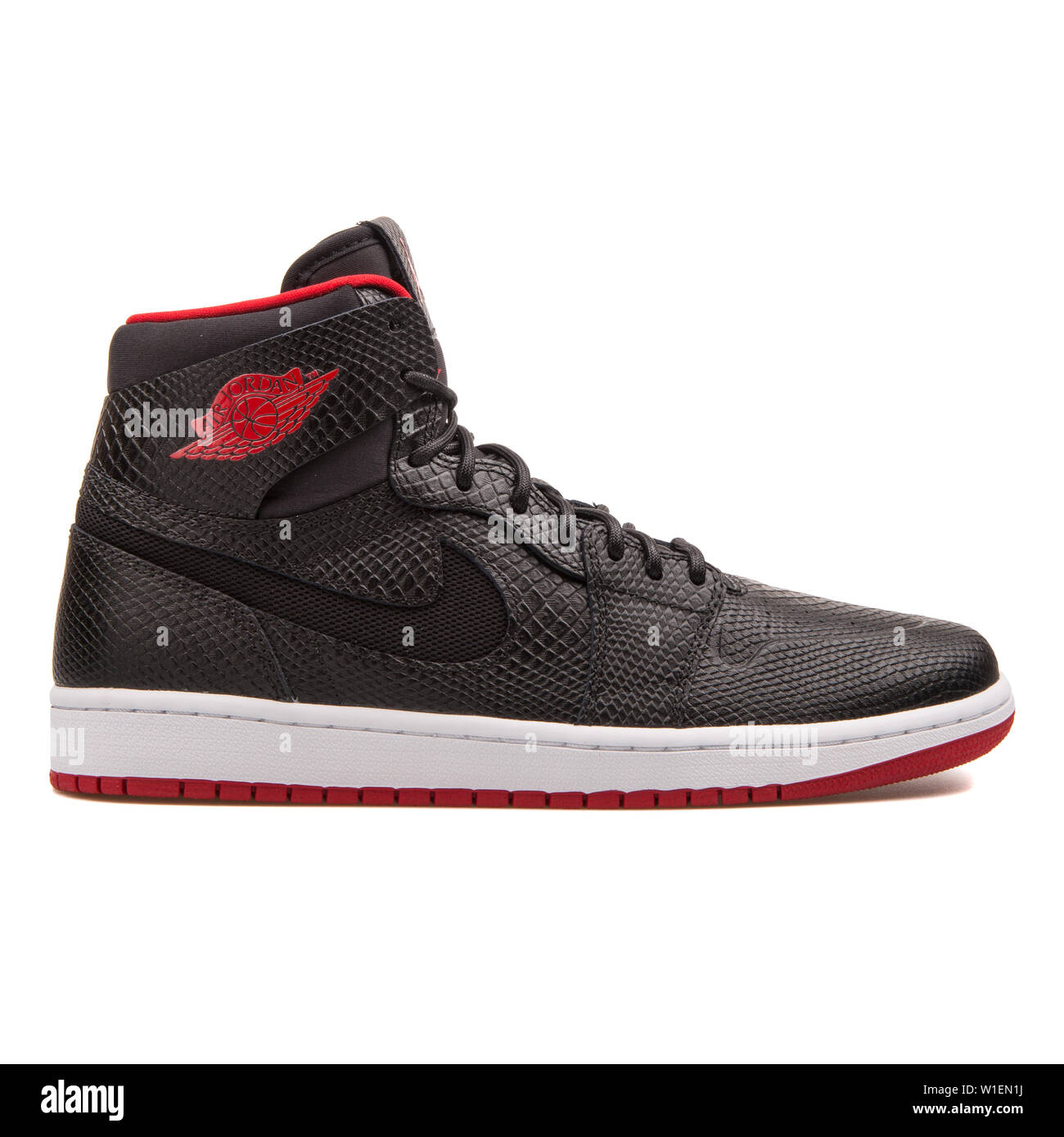 Red and black air jordan 1 shoes hi-res stock photography and images - Alamy