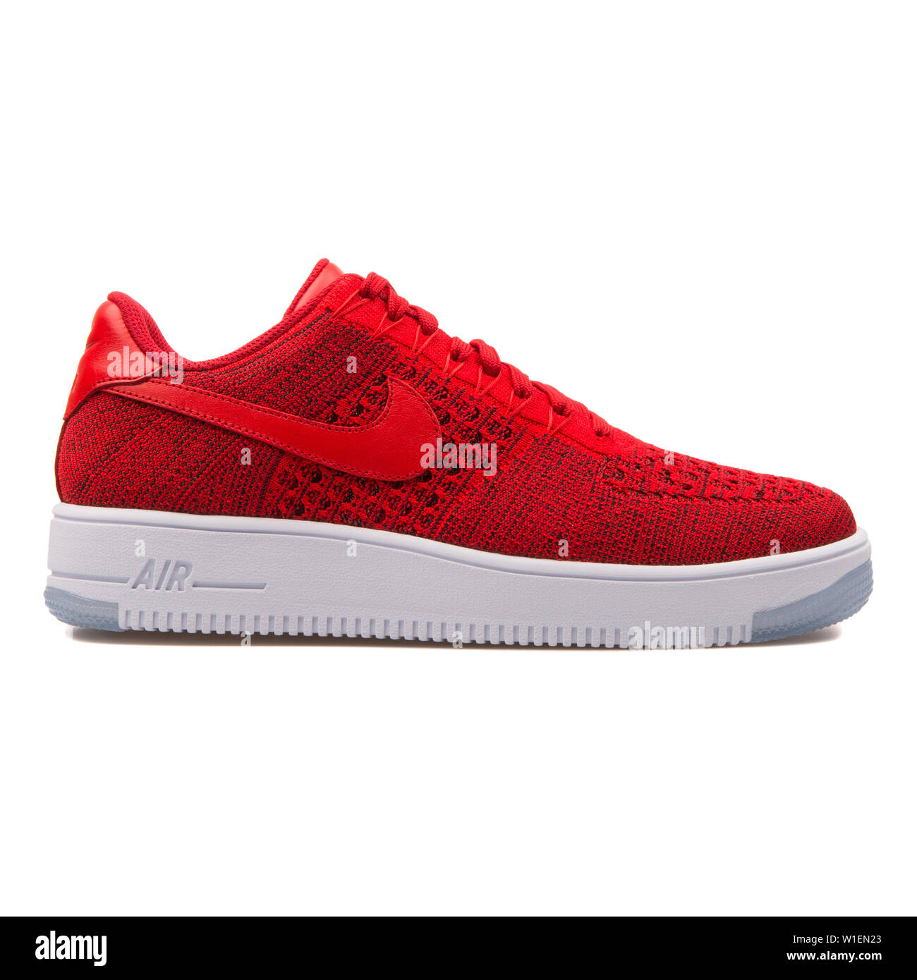 VIENNA, AUSTRIA - AUGUST 30, 2017: Nike Air Force 1 Ultra Flyknit Low red  sneaker on white background Stock Photo - Alamy