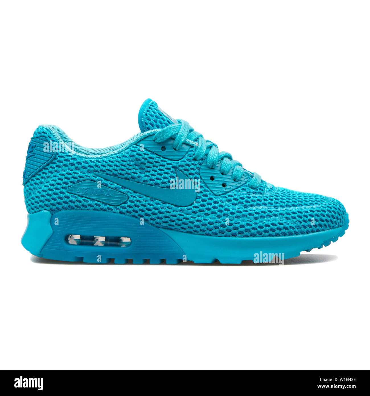 VIENNA, AUSTRIA - AUGUST 30, 2017: Nike Air Max 90 Ultra BR blue sneaker on  white background Stock Photo - Alamy