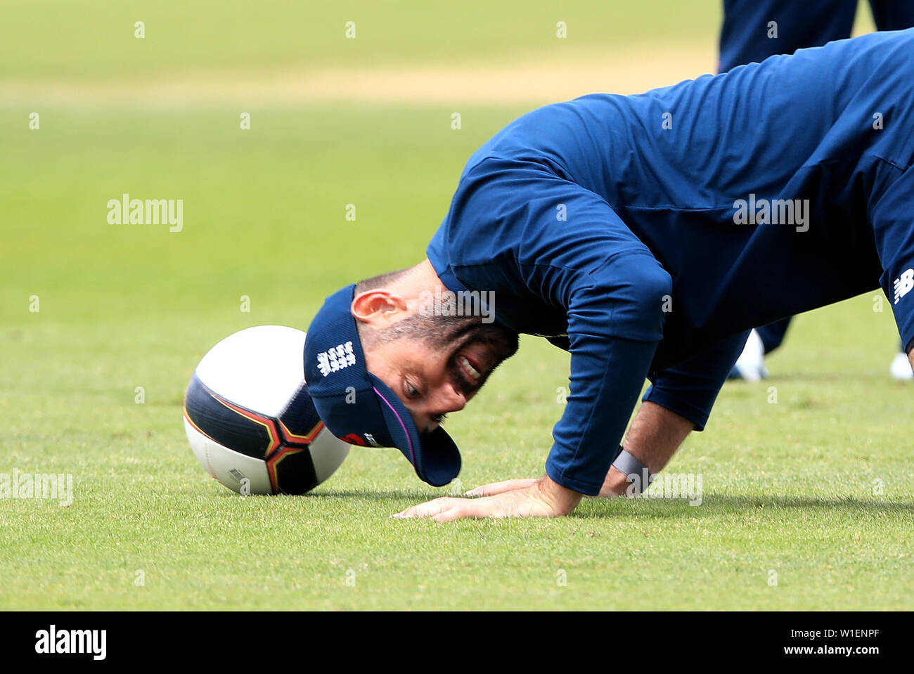 England's Liam Plunkett during the nets session at Riverside Durham, Chester-le-Street. Stock Photo