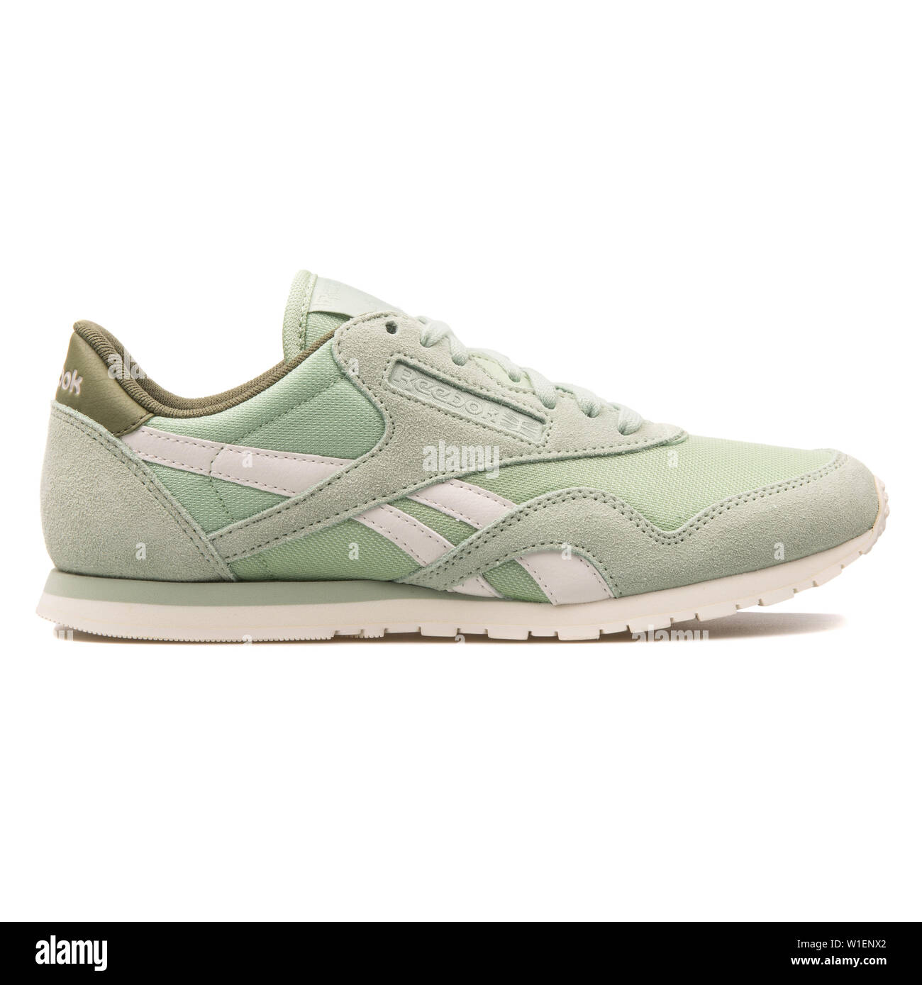 VIENNA, AUSTRIA - AUGUST 10, 2017: Reebok Classic Nylon Slim Core green  sneaker on white background Stock Photo - Alamy