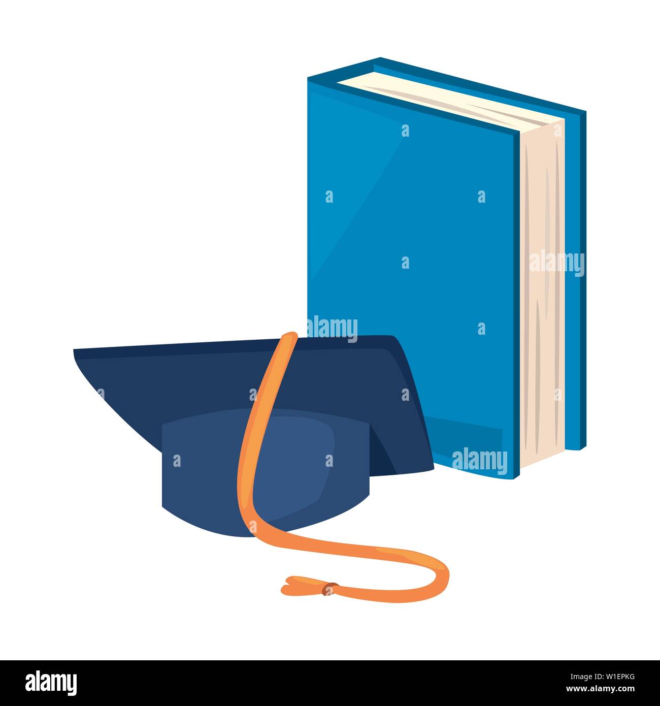book graduation hat back to school vector illustration Stock Vector ...
